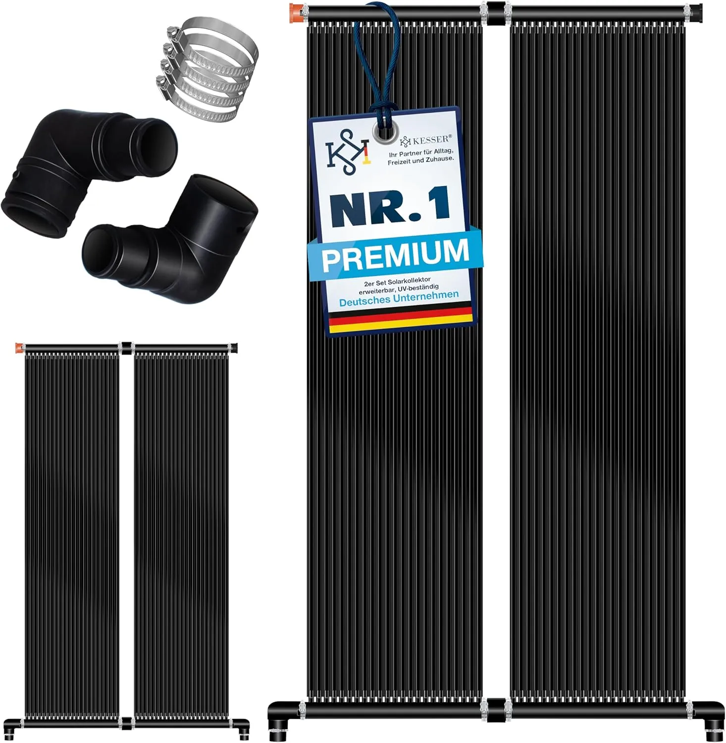 KESSER Solar Panel Pool Heater 300 x 140 cm, Pool Accessories, Heat Pump Pool, Solar Pool Heater for Pools up to 24,000…