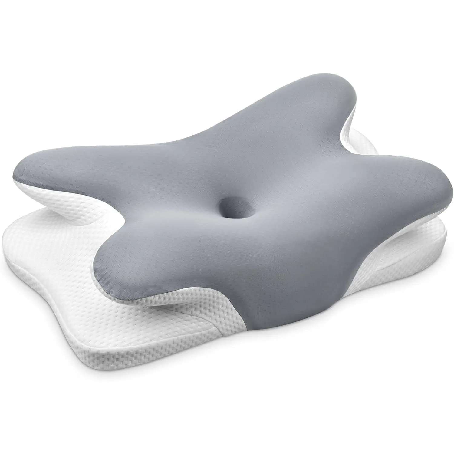 Ehomfory Nackenkissen Kopfkissen Nackenstützkissen Memory Foam Kissen, Ergonomisches Seitenschläferkissen für Seiten, R…