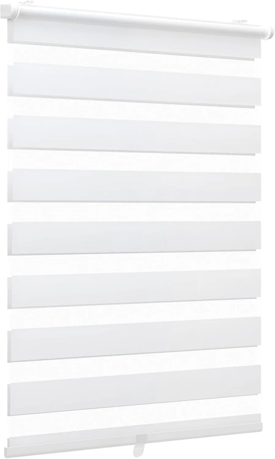 Sekey Doppelrollo Klemmfix ohne Bohren Doppelrollo Duo Rollo Schnurlos Rollo Faltrollo 60x150cm, Weiß