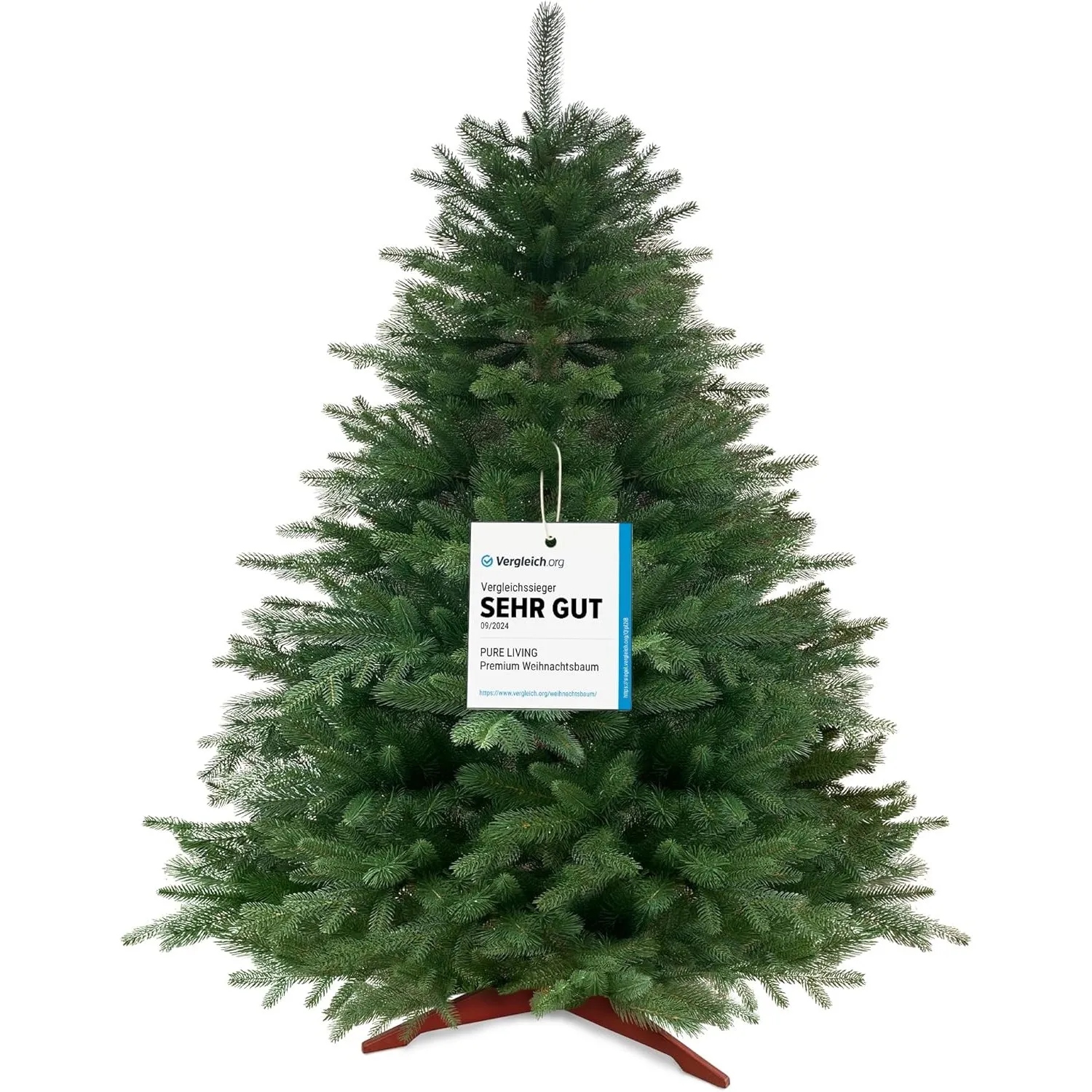 Weihnachtsbaum künstlich 90cm 100% PE Spritzguss - TESTSIEGER - Naturgetreu, dichte Zweige, Künstlicher Weihnachtsbaum …