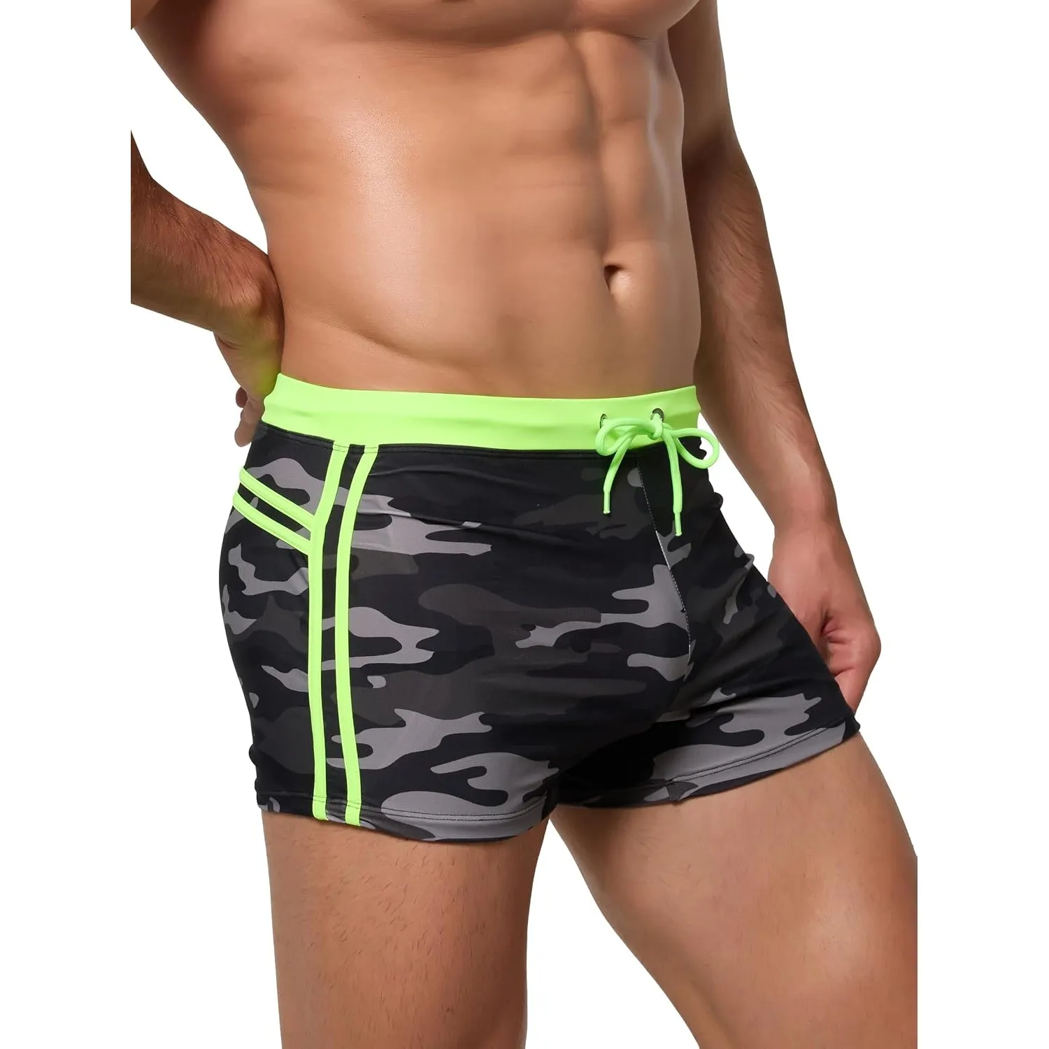 Arcweg Badehose Herren Eng Kurz Badeshorts mit Tunnelzug Schwimmhose Wassersport Kurze Hose UV Schutz Jungen Schwimmwea…