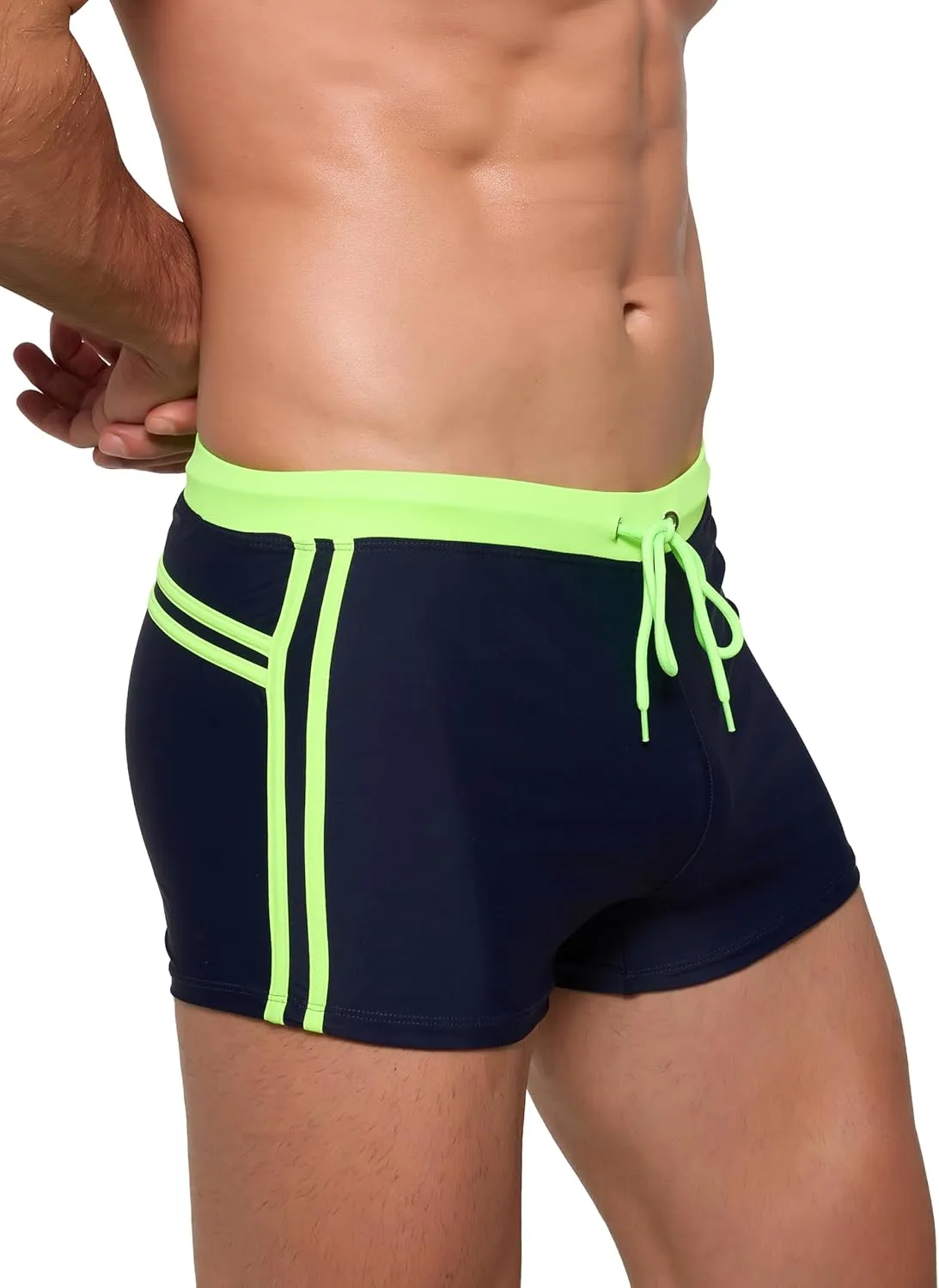 Arcweg Men’s Swimming Trunks, Tight Short Swimming Shorts with Drawstring, Water Sports Shorts, UV Protection, Boys’ Sw…