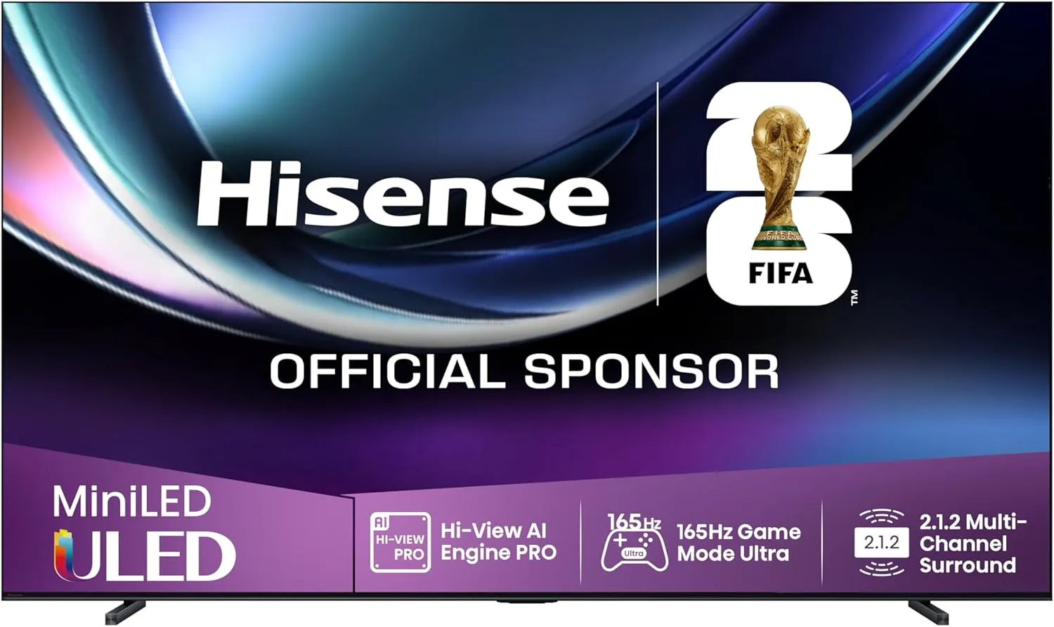 Hisense 100U7Q Pro Fernseher 100 Zoll, 4K Mini LED, Smart TV, Hi-View AI Engine Pro, 165Hz Game Mode Ultra, FreeSync Pr…