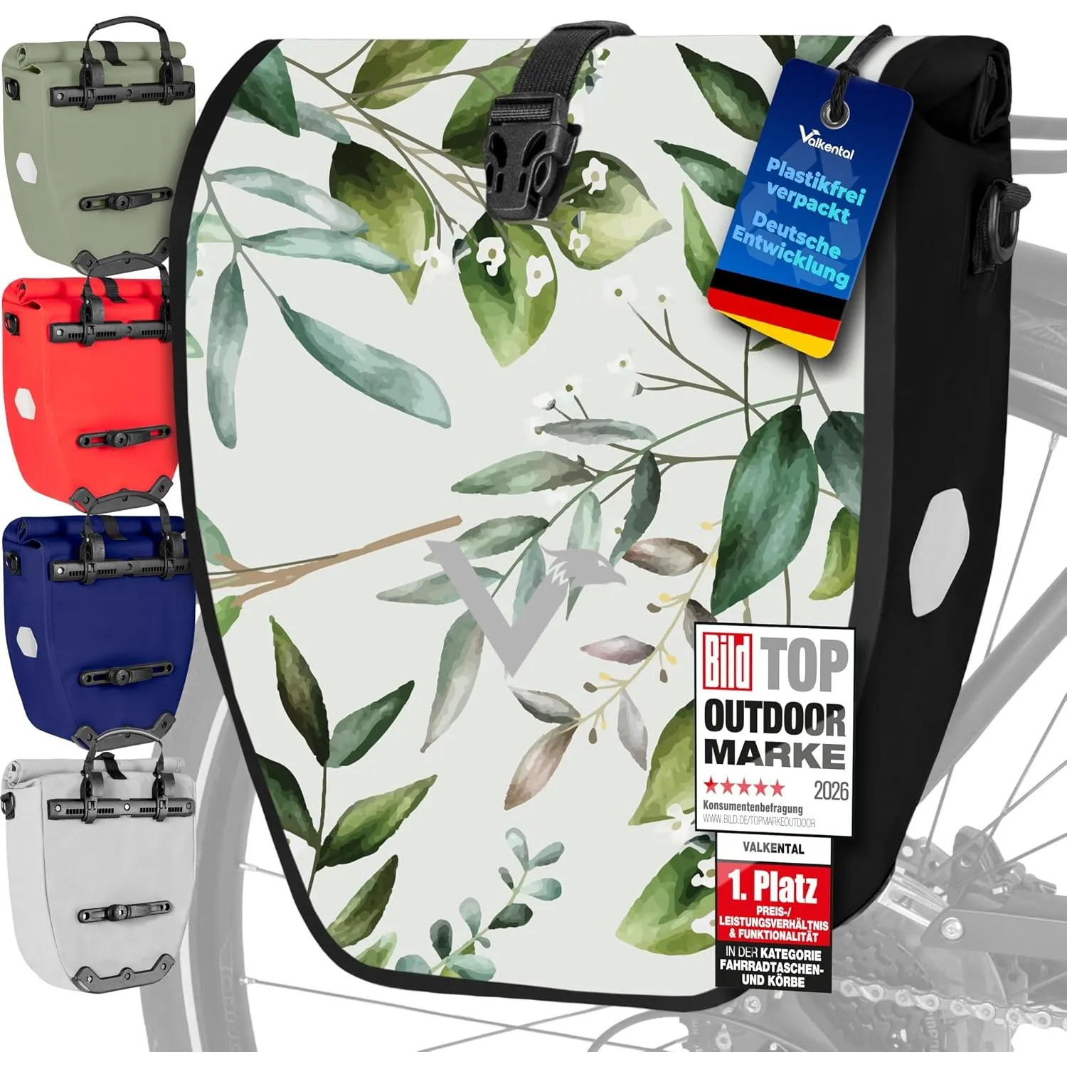 Valkental Gepäckträgertasche, Wasserdicht & Abschließbar