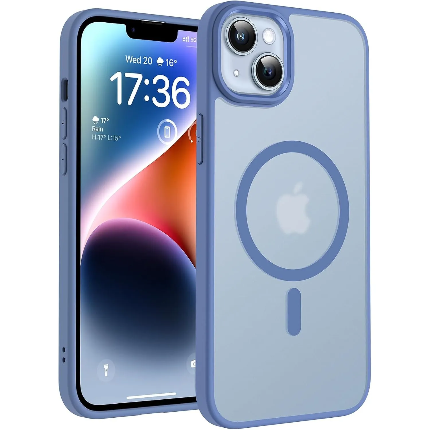 TOCOL für iPhone 14 Plus Hülle, Kompatibel mit MagSafe, Hellblau