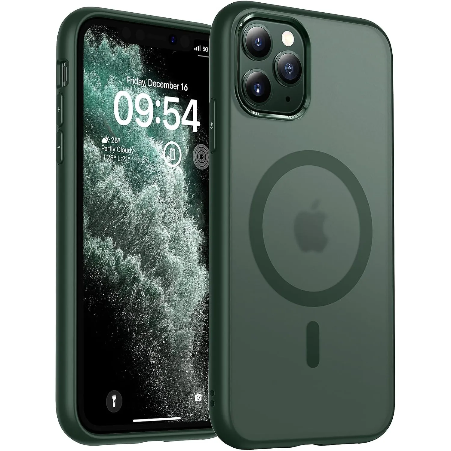 TOCOL für iPhone 11 Pro Hülle, Kompatibel mit MagSafe, Alpengrün