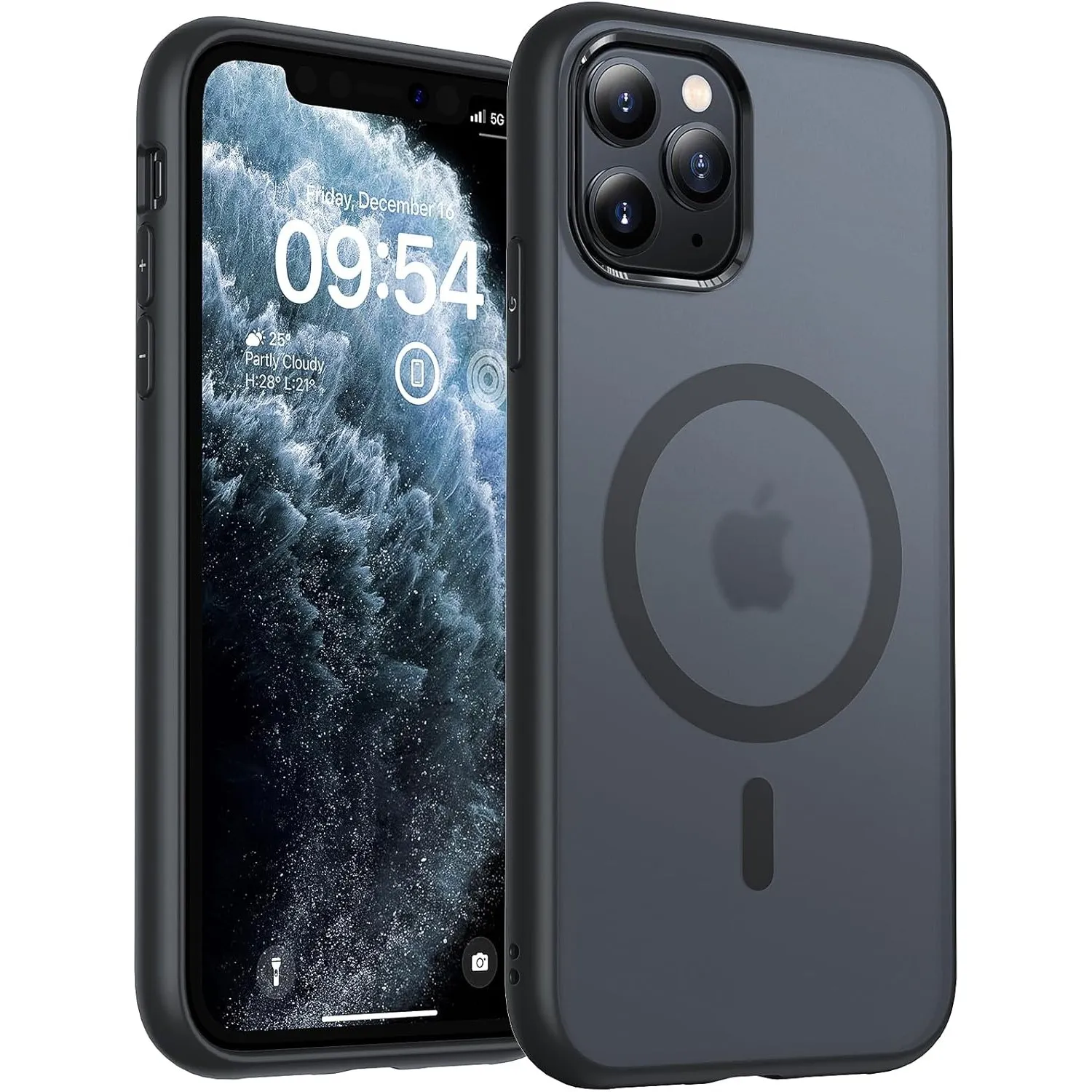 TOCOL für iPhone 11 Pro Max Hülle, Kompatibel mit MagSafe, Schwarz