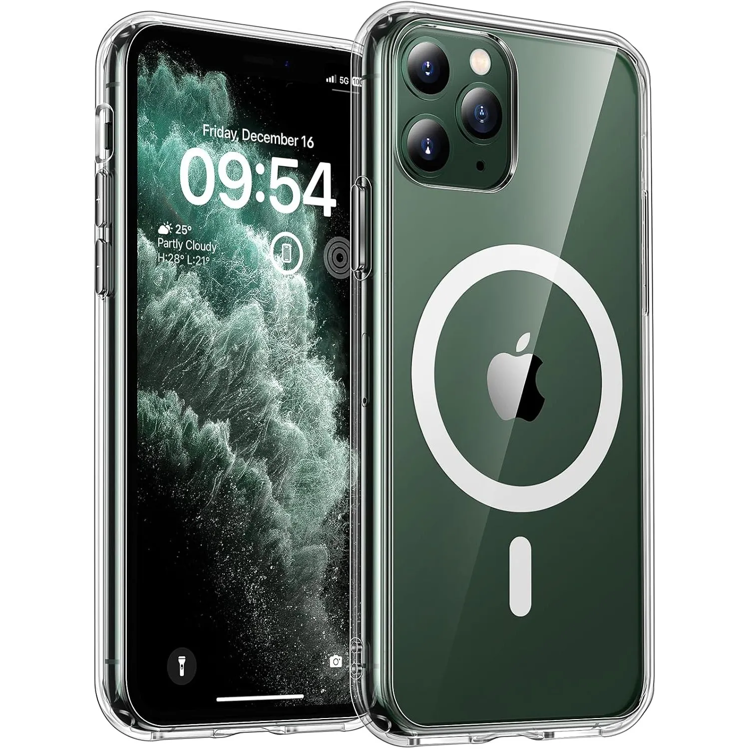 TOCOL für iPhone 11 Pro Hülle, Kompatibel mit MagSafe, Transparent