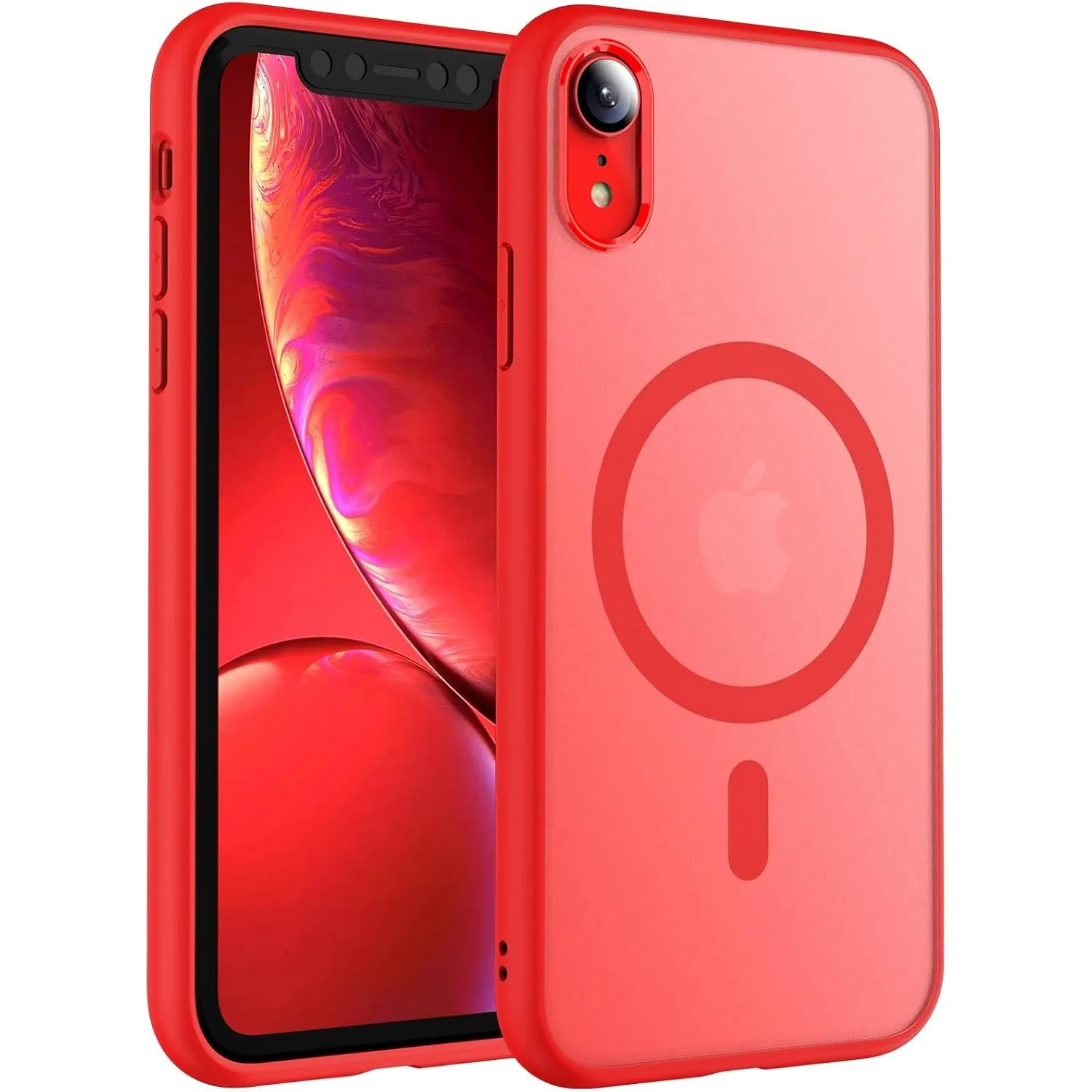 TOCOL für iPhone XR Hülle, Kompatibel mit MagSafe, Rot