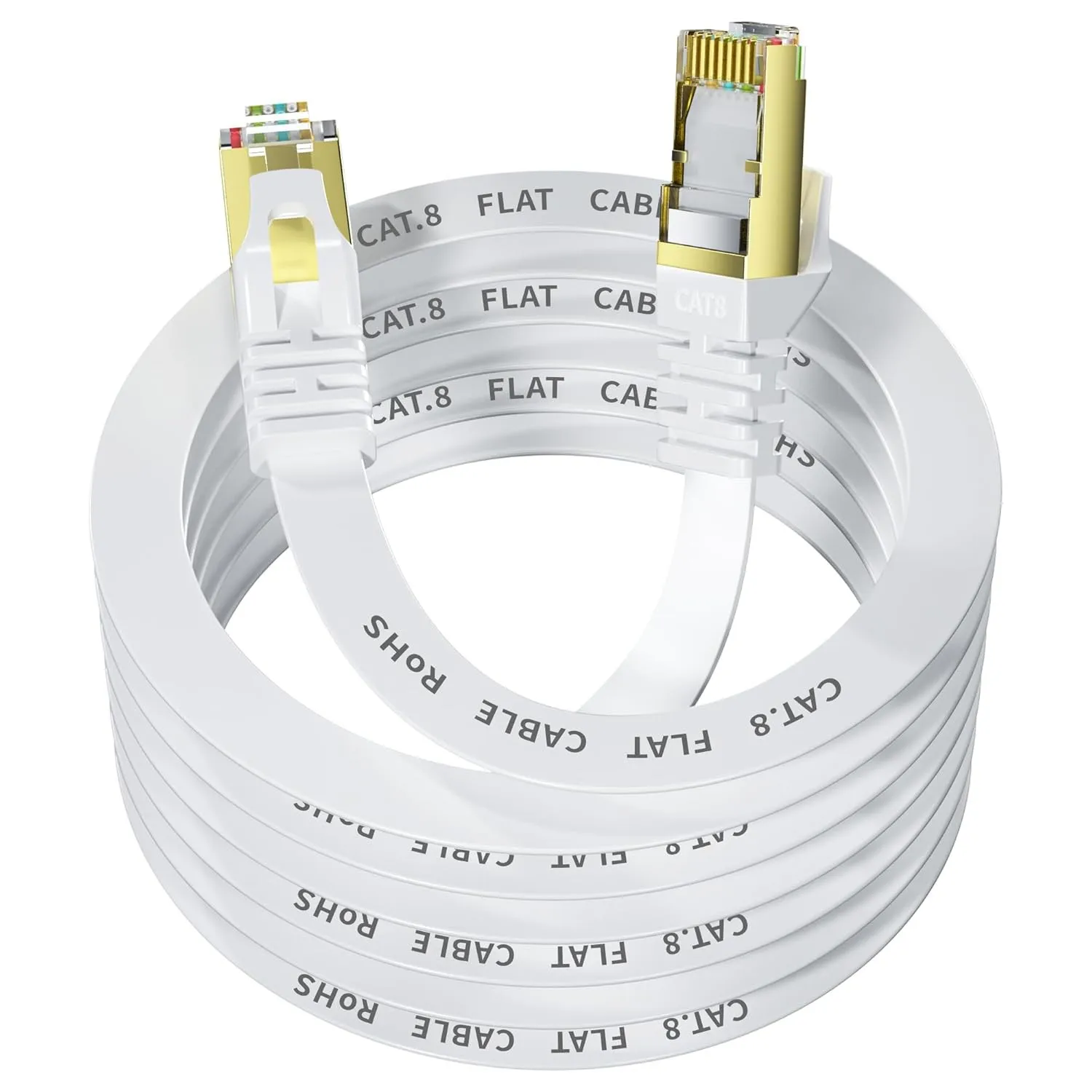 LAN Kabel 30M,Cat 8 Netzwerkkabel Ethernet Kabel 40Gbps 2000MHz RJ45