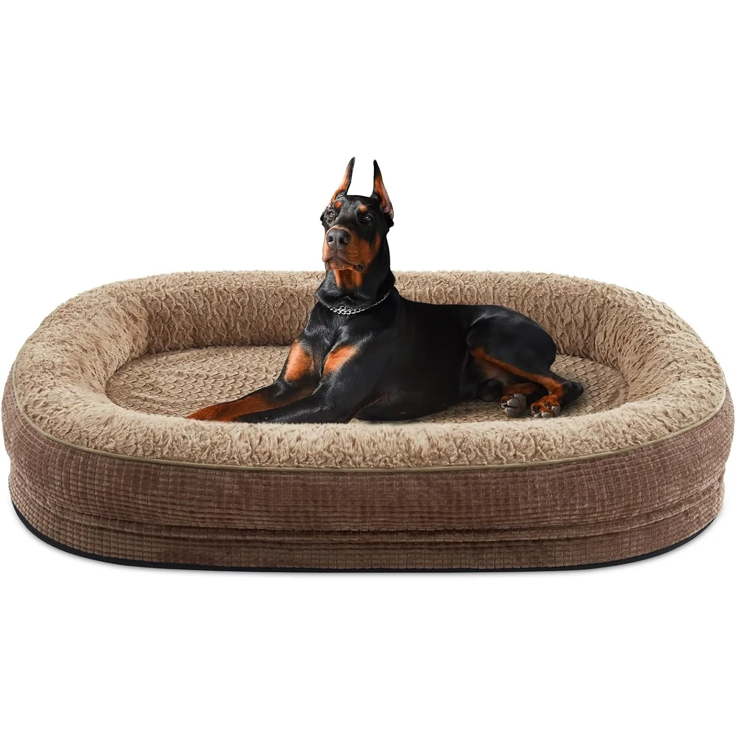 Pawk Orthopädisches Hundebett Grosse Hunde, 122x89cm, Braun
