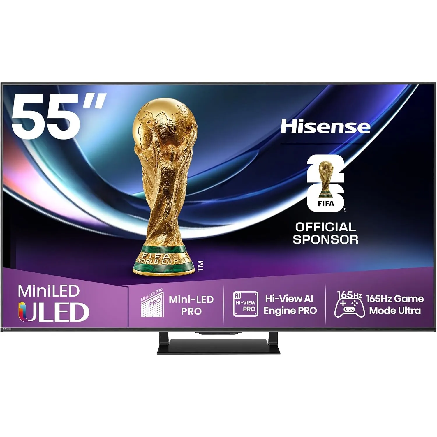 Hisense 55U7Q Pro Fernseher 55 Zoll, 4K Mini LED, Smart TV, Hi-View AI Engine Pro, 165Hz Game Mode Ultra, FreeSync Prem…