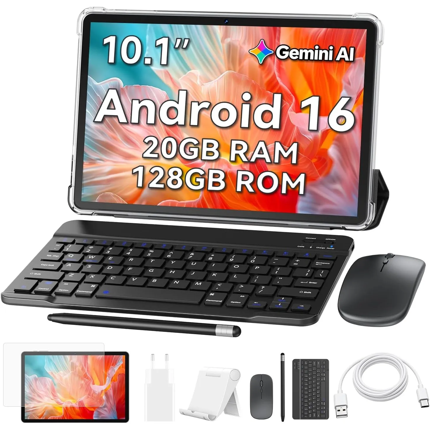 SVITOO Tablet mit Tastatur und Stift 10 Zoll Android 16 (Modell 2026), Unisoc T7250, 20GB RAM (4+16 virtuell) + 128GB, …