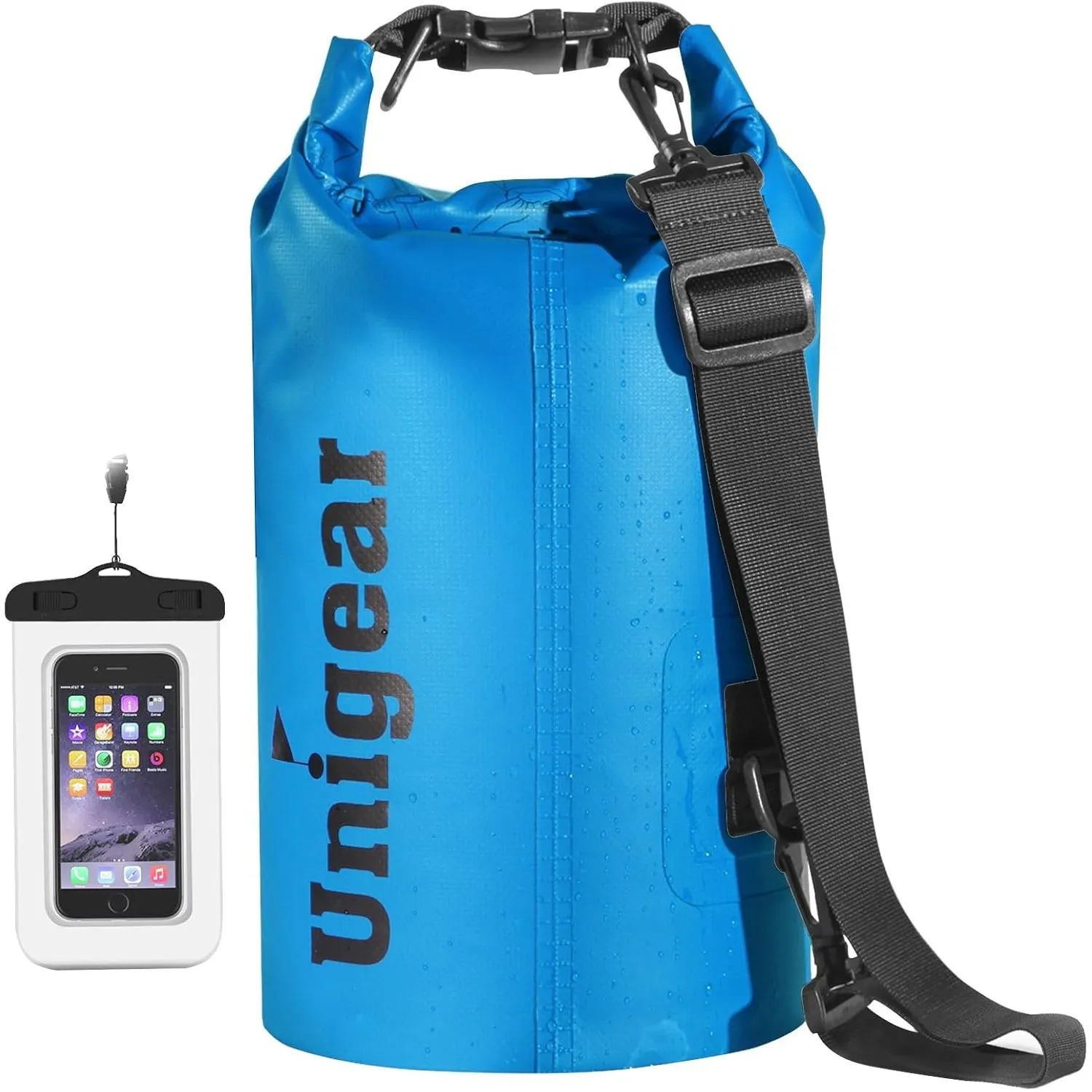 Unigear Dry Bag, 2L/5L/10L/20L/30L/40L, wasserdichter Beutel Rucksack, wasserdichte Taschen Seesack Packsack mit Handyt…