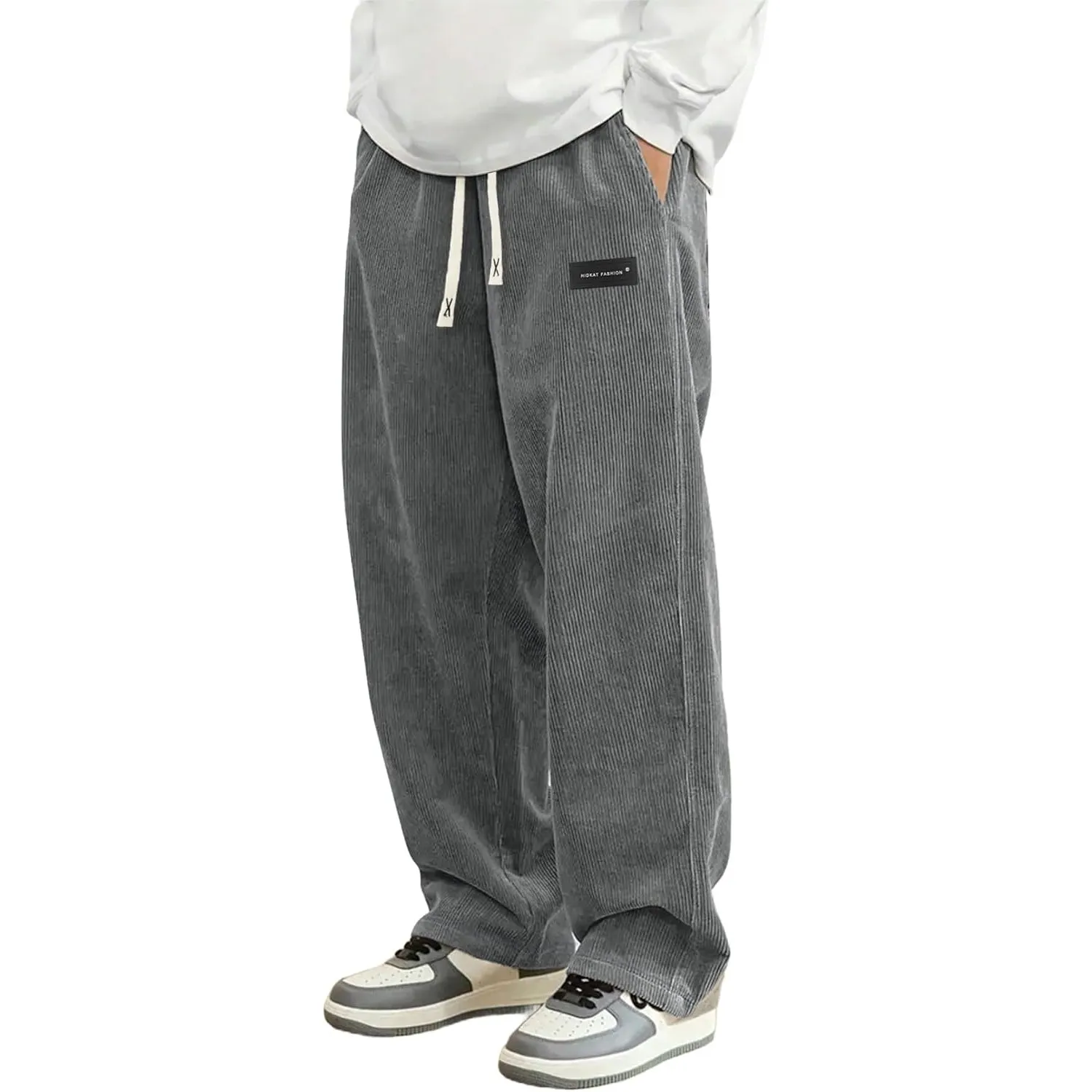 Hosen herren,lässige Hose,gerade geschnitten,elastischer Bund, Kordelzug
