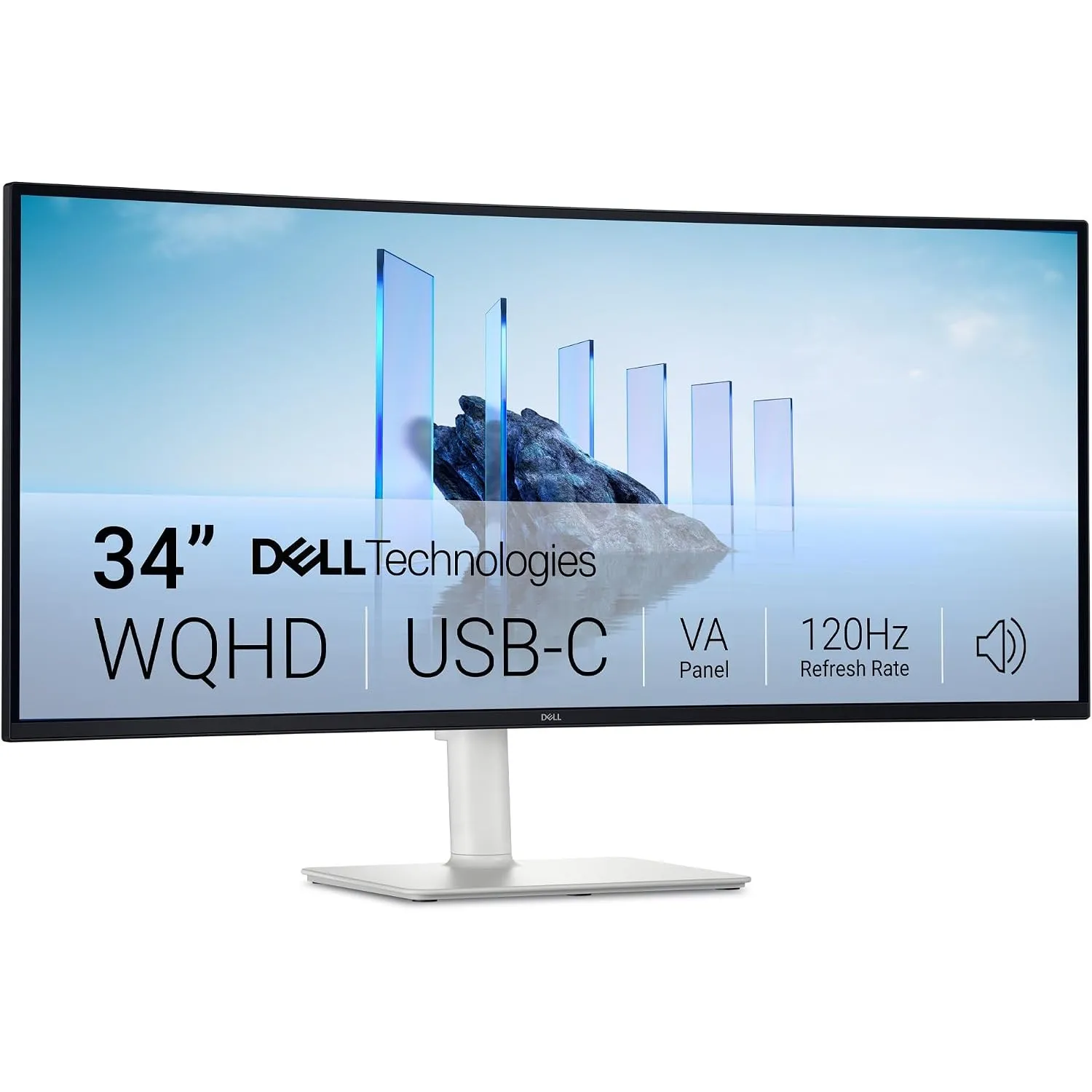 Dell 34 Plus USB-C Monitor - S3425DW, WQHD (3440x1440), 120Hz, VA, 1ms