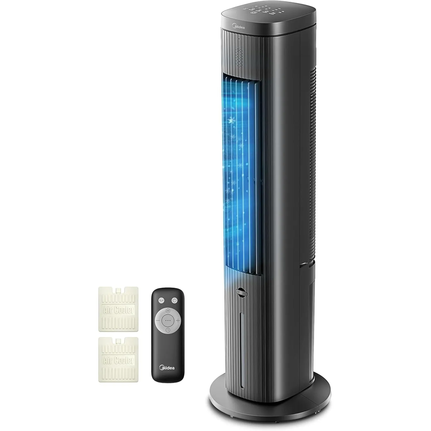 Midea Turmventilator mit 5L Wasserkühlung | Luftkühler mobil | Mobile Klimaanlage ohne Abluftschlauch | Verdunstungsküh…