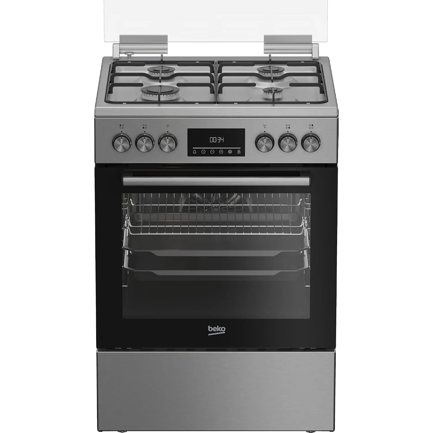 Beko FBM62320XDSL Standherd, Gaskochfeld, 8 Heizarten, 60 cm
