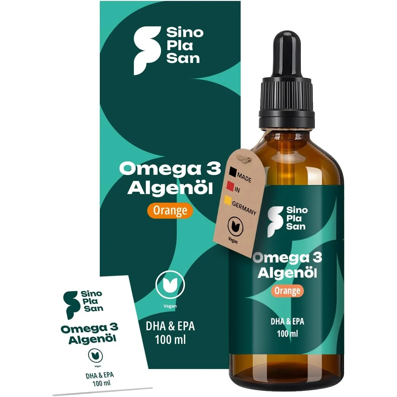 Premium Omega 3 Algenöl | hoch dosiert | Natürliches DHA & EPA für Herz, Gehirn & Sehkraft | vegan | 100ml | 40 Tage Vo…