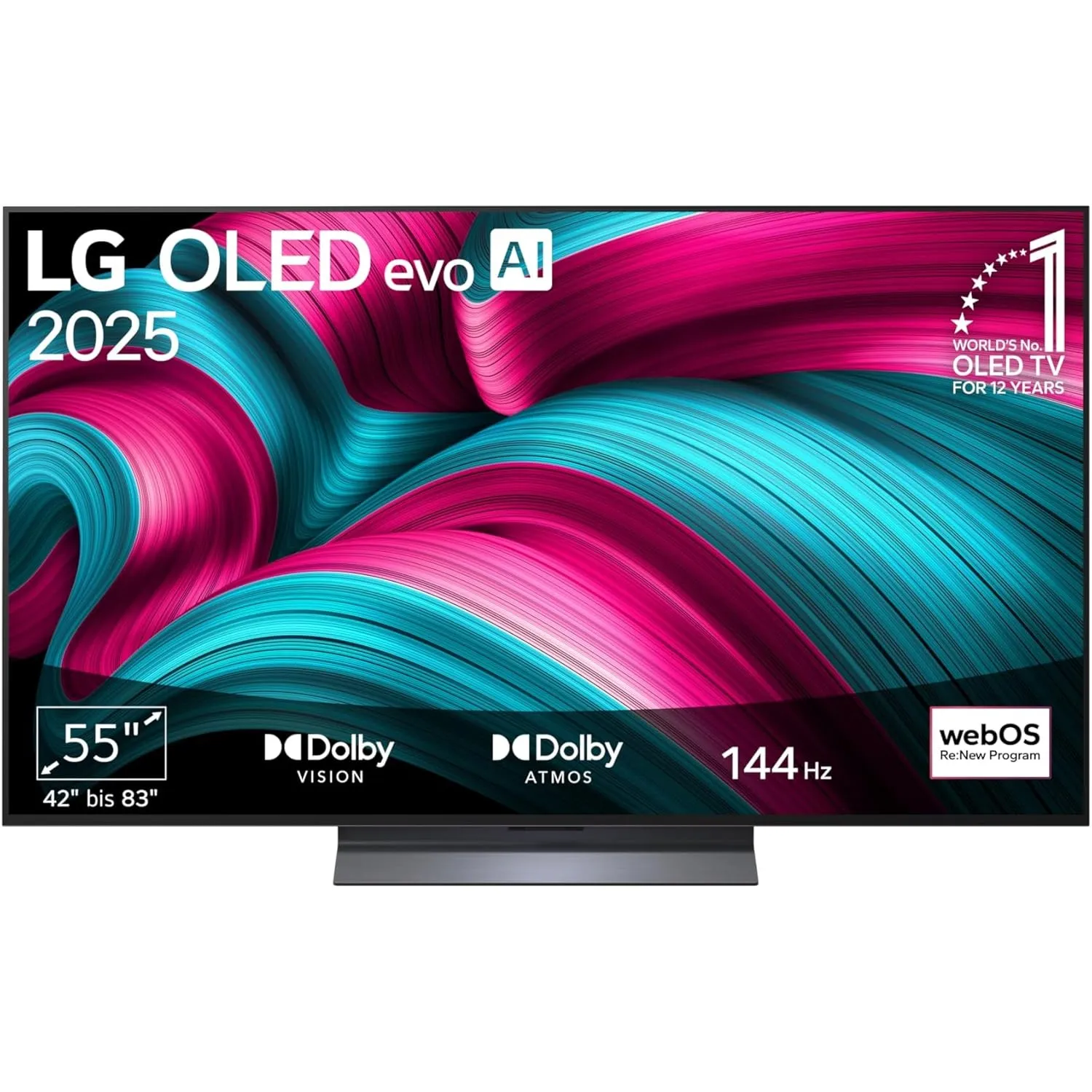 LG OLED55C5ELB TV 55 Zoll (139 cm) 4K OLED evo AI TV (α9 Gen8 4K AI Prozessor, webOS 25, 120Hz (VRR bis zu 144Hz)) [Mod…