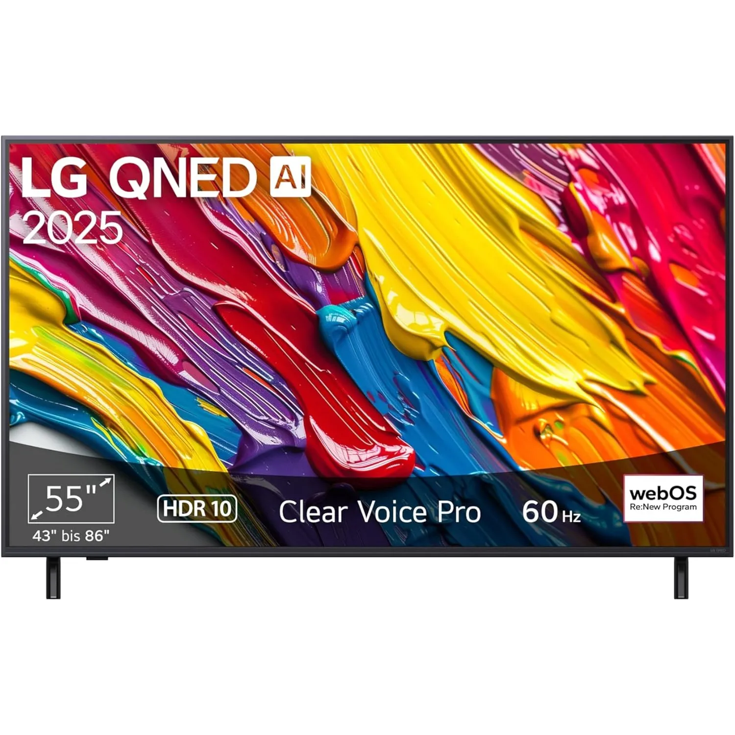 LG 55QNED82A6B TV 55 Zoll (139 cm) 4K QNED AI TV (α7 Gen8 4K AI Prozessor, webOS 25, 60Hz) [Modelljahr 2025]