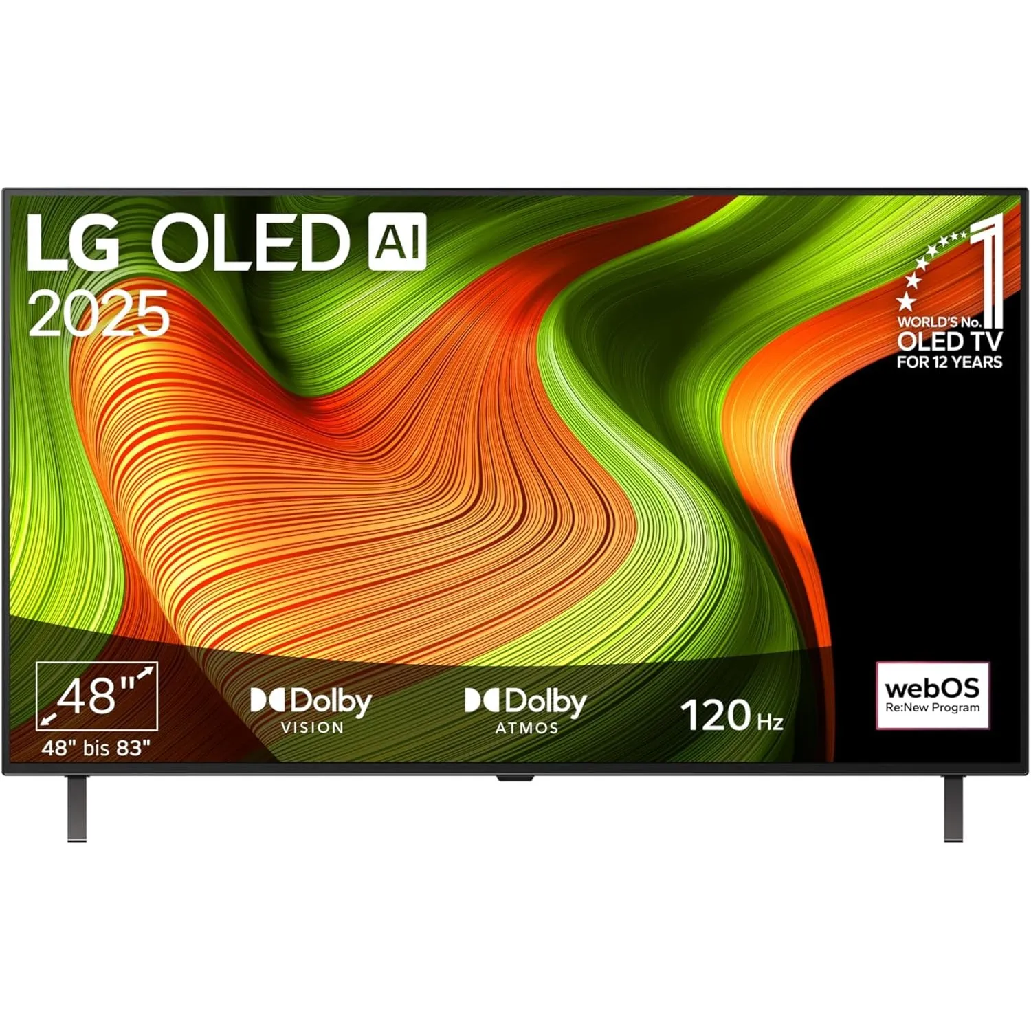 LG OLED48B59LA TV 48 Zoll (121 cm) 4K OLED AI TV (α8 Gen2 4K AI Prozessor, webOS 25, 120Hz) [Modelljahr 2025]