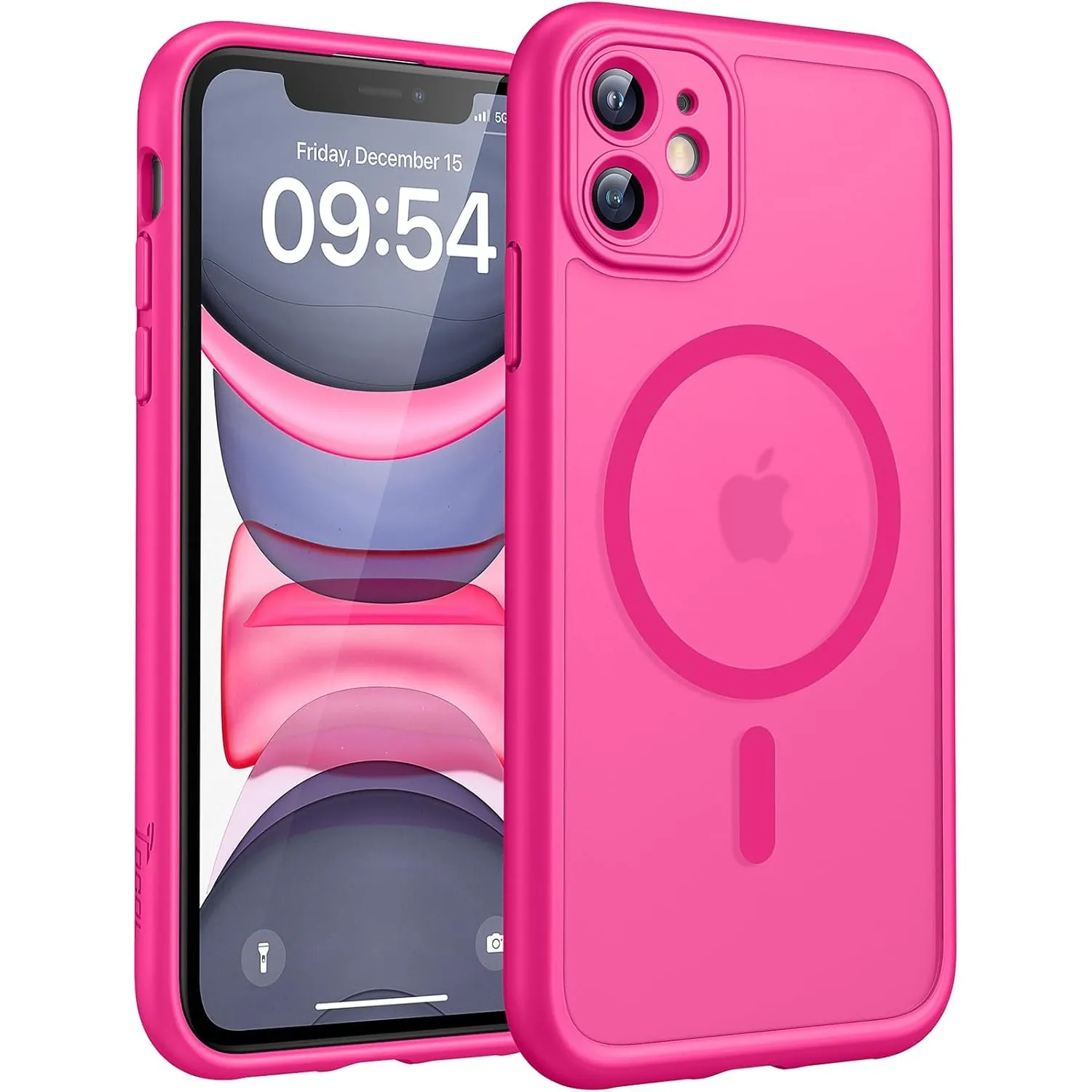 TOCOL für iPhone 11 Hülle, Kompatibel mit MagSafe, Heißes Rosa