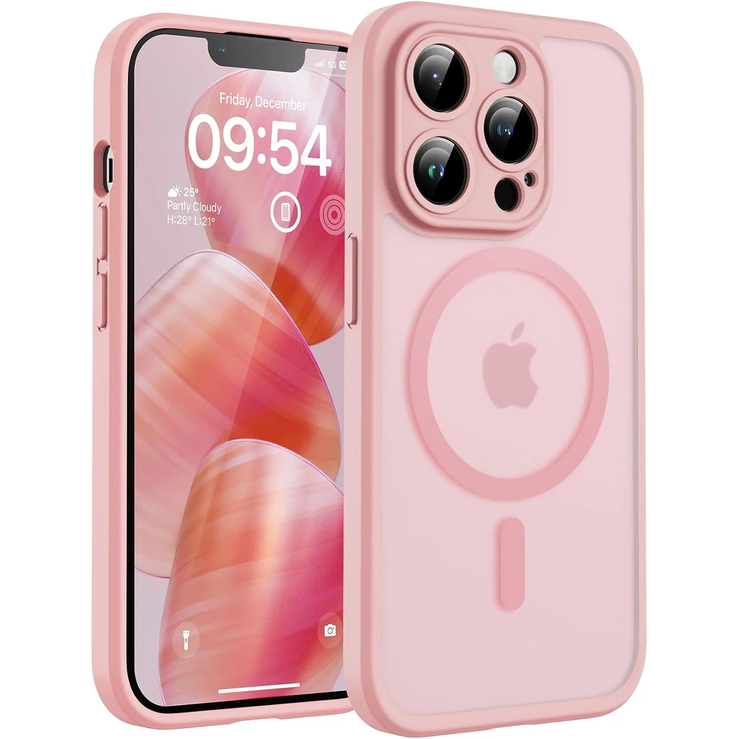 TOCOL für iPhone 13 Pro Max Hülle, Kompatibel mit MagSafe, Hellrosa