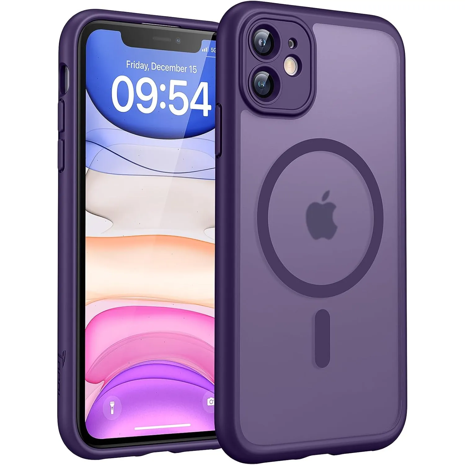 TOCOL für iPhone 11 Hülle, Kompatibel mit MagSafe, Dunkellila