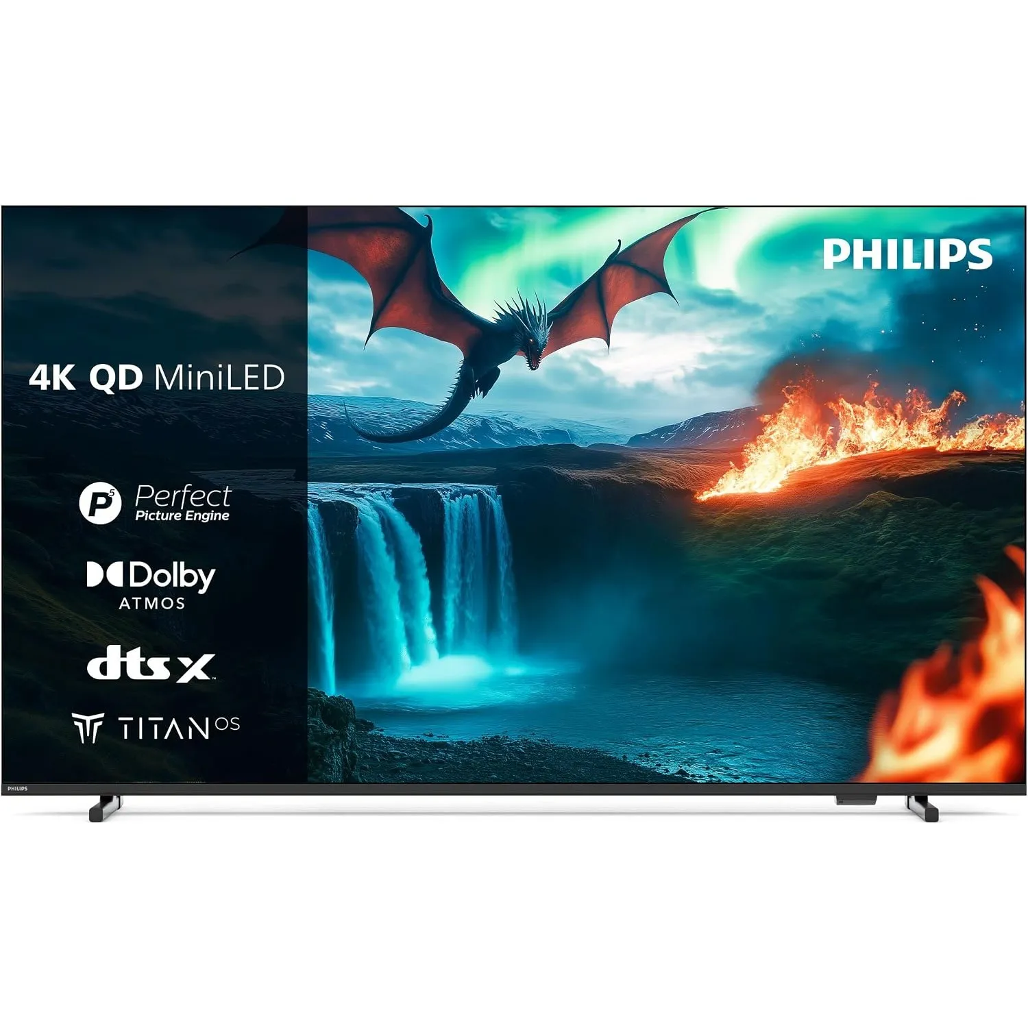 PHILIPS 65MLED810 Mini LED 4K Smart TV - 65 Zoll Display Mit P5 Perfect Picture Engine Ultra HD, Titan OS, Dolby Vision…