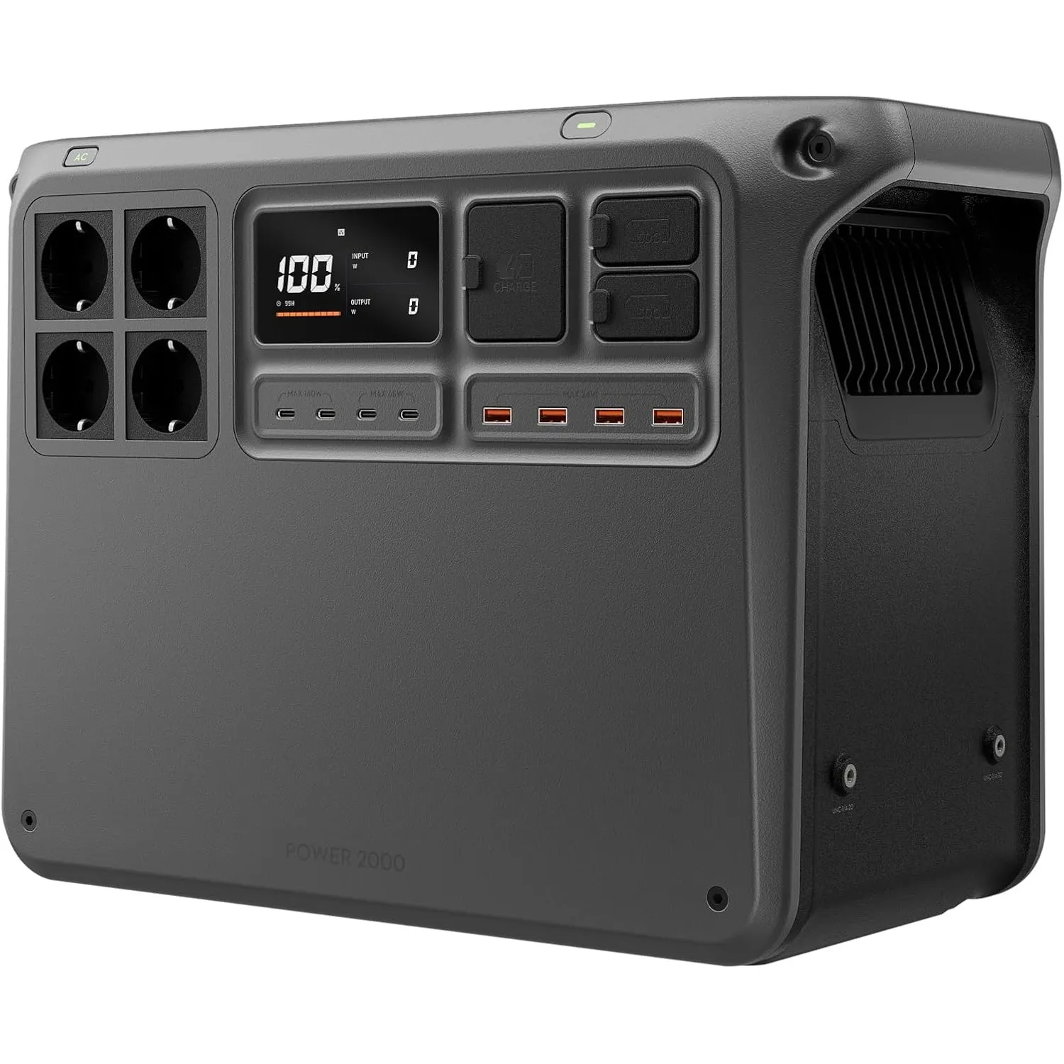 DJI Power 2000 Tragbare Powerstation 2048 Wh, 3000 W Solar Generator, LiFePO4 Akku, kompakte Größe, in 45 Min. von 0% a…