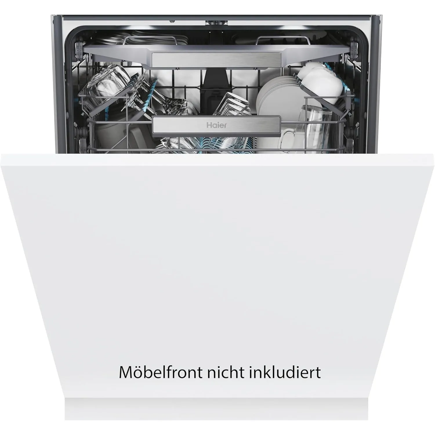 Haier Geschirrspüler I-PRO SHINE Serie 4 XS 4B0M3SB-84 | 14 Maßgedecke, 10 Programme, Automatische Türöffnung & Besteck…