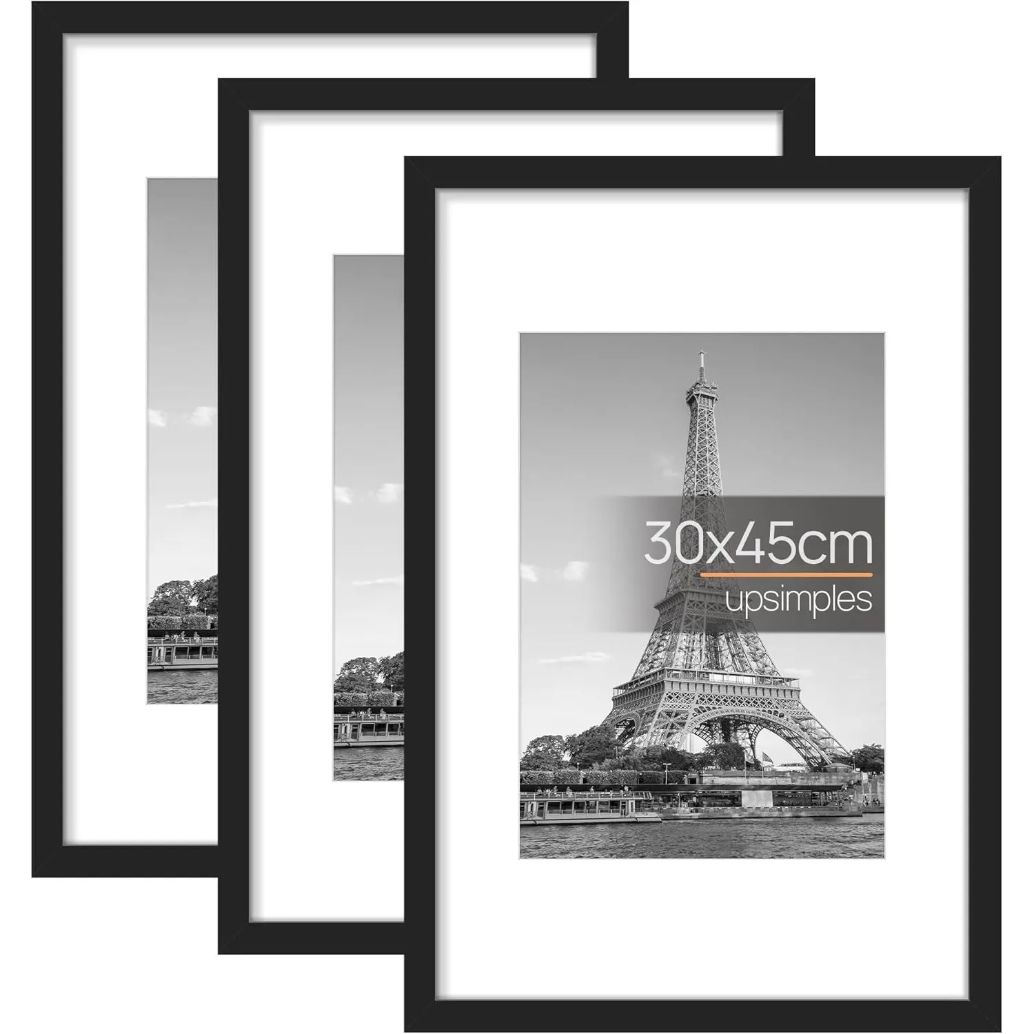 upsimples 3pack Schwarz Bilderrahmen 30x45, Rahmen Schwarz