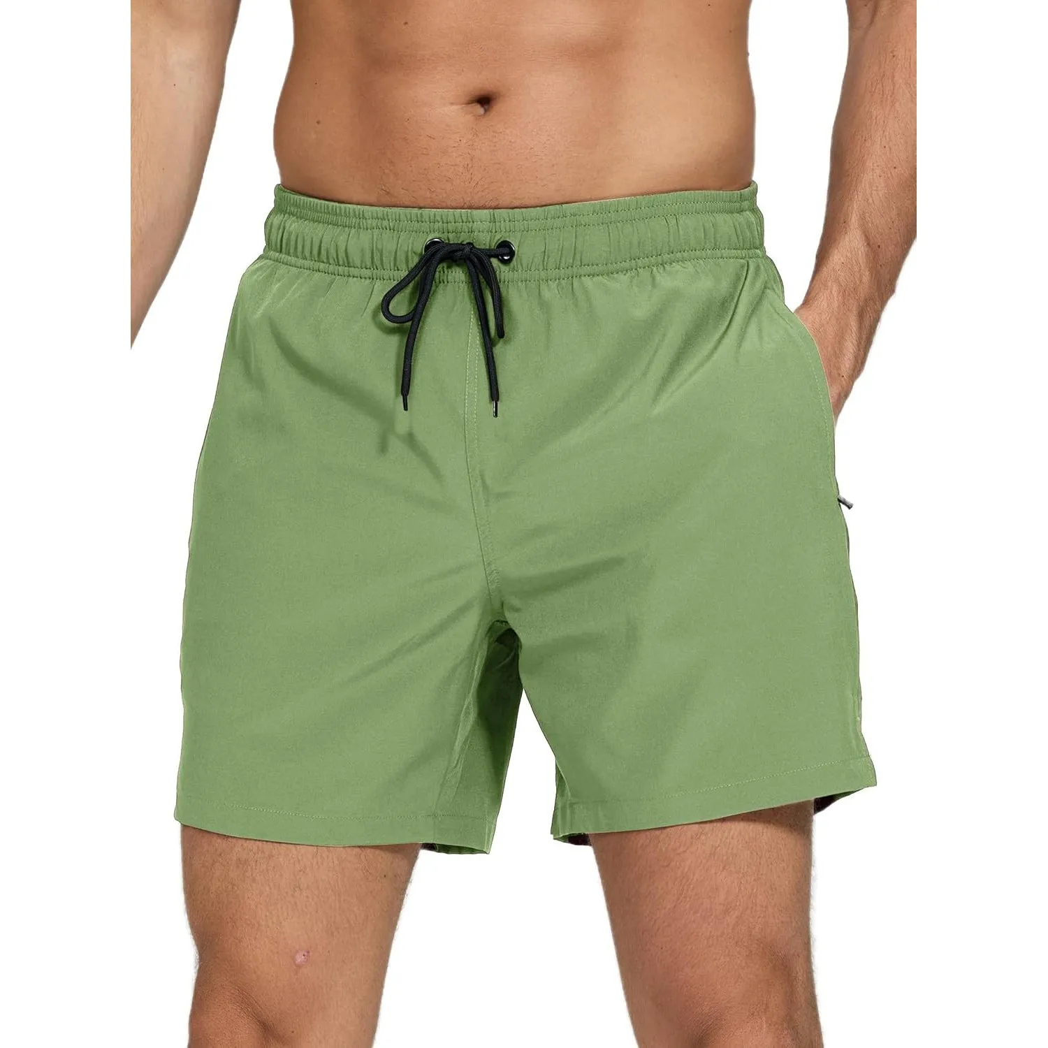 Arcweg Badehose für Herren mit Reißverschlusstasche Atmungsaktiv Wasserabweisend Badeshorts Männer Trainingsshorts Elas…
