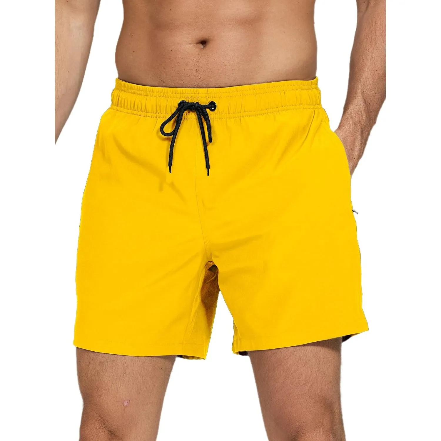 Arcweg Badehose für Herren mit Reißverschlusstasche Atmungsaktiv Wasserabweisend Badeshorts Männer Trainingsshorts Elas…