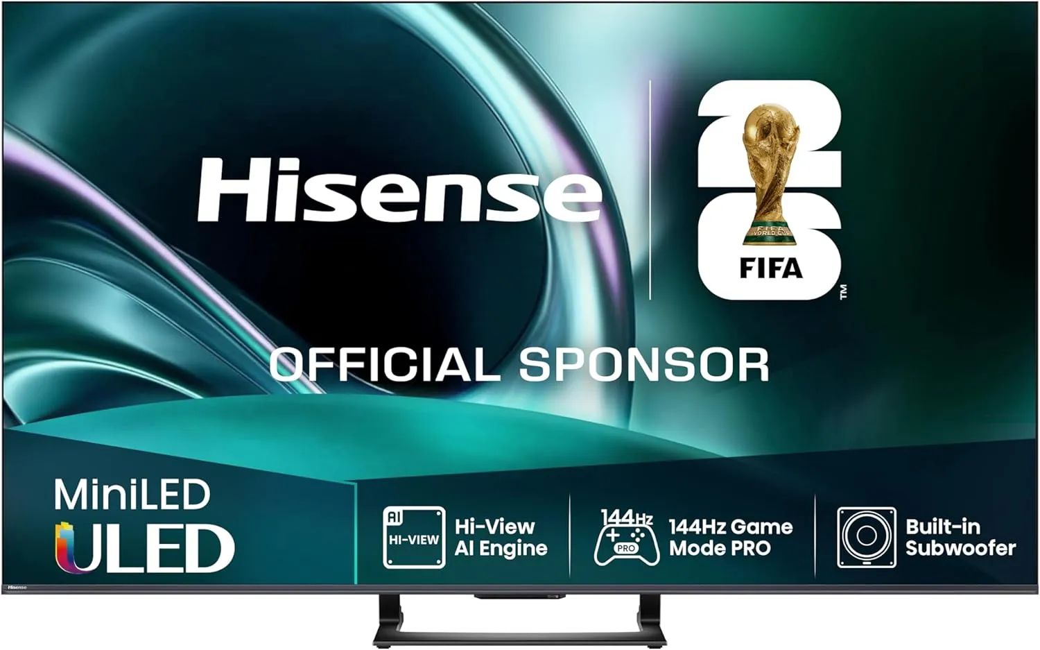 Hisense 50U7Q Fernseher 50 Zoll, 4K Mini LED ULED, Smart TV, Hi-View AI Engine, 144Hz Game Mode Pro, FreeSync Premium, …