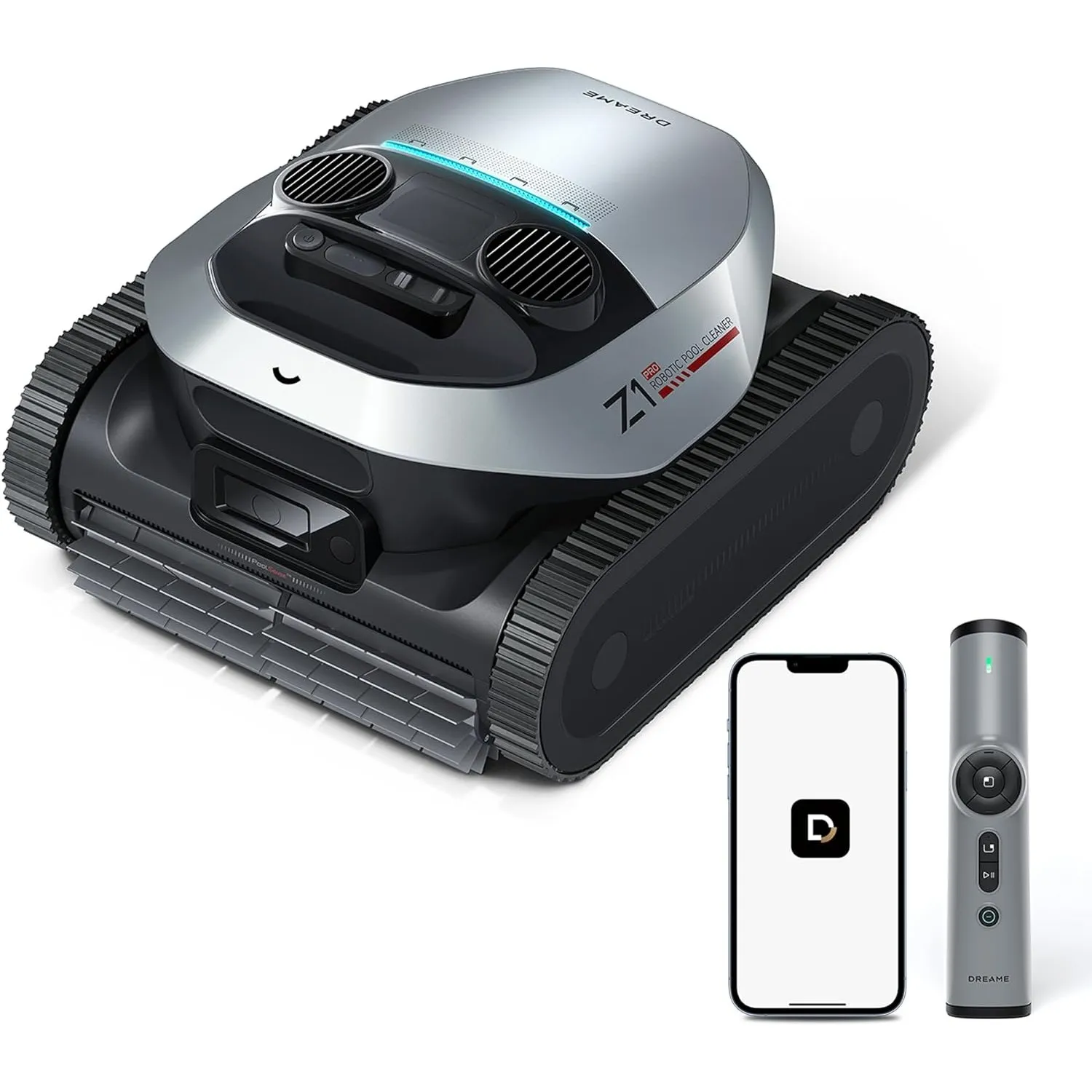 dreame Poolroboter Z1 Pro, Poolroboter Boden und Wand, 30,000 LPH, 240 Min. Akkulaufzeit, Handfernbedienung und App, Hi…