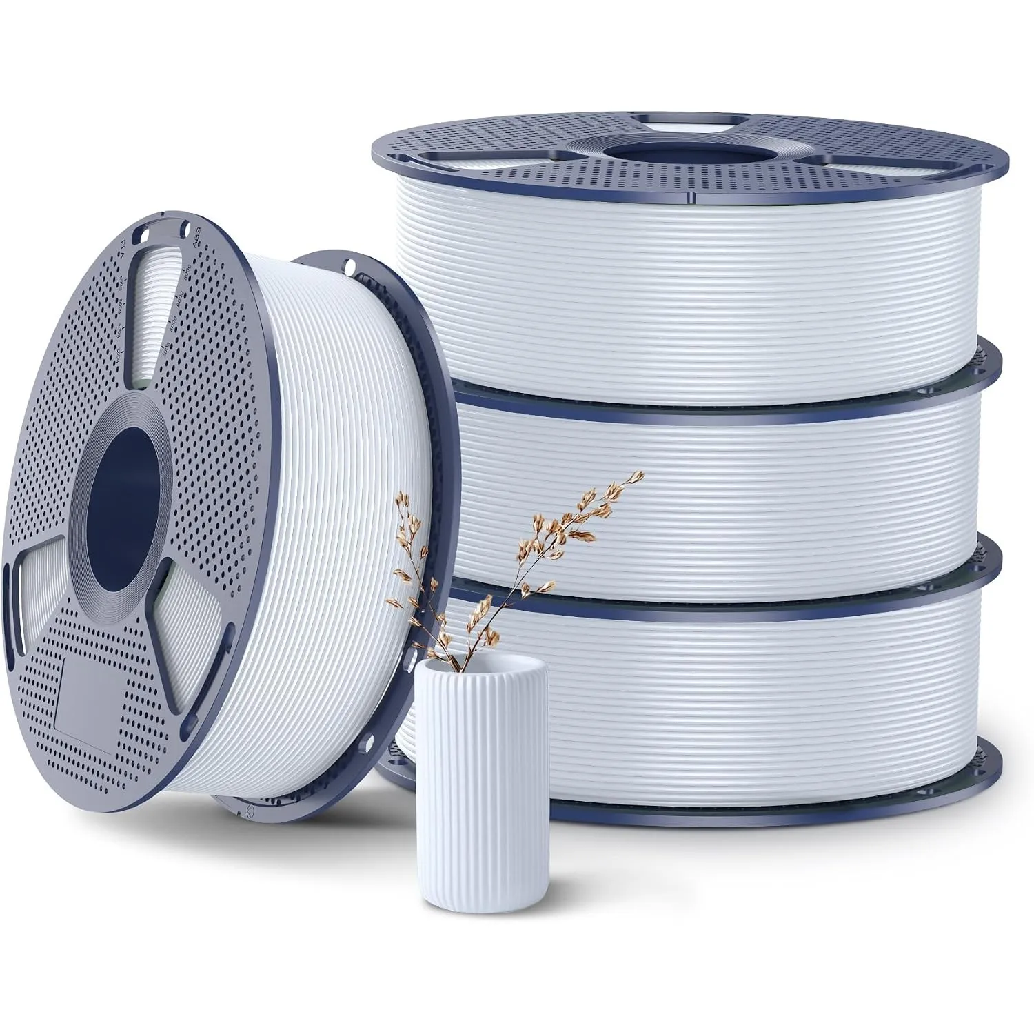 SUNLU 4KG High Speed PLA+2.0 Weiß Filament 1.75mm, PLA Plus 2.0 Filament