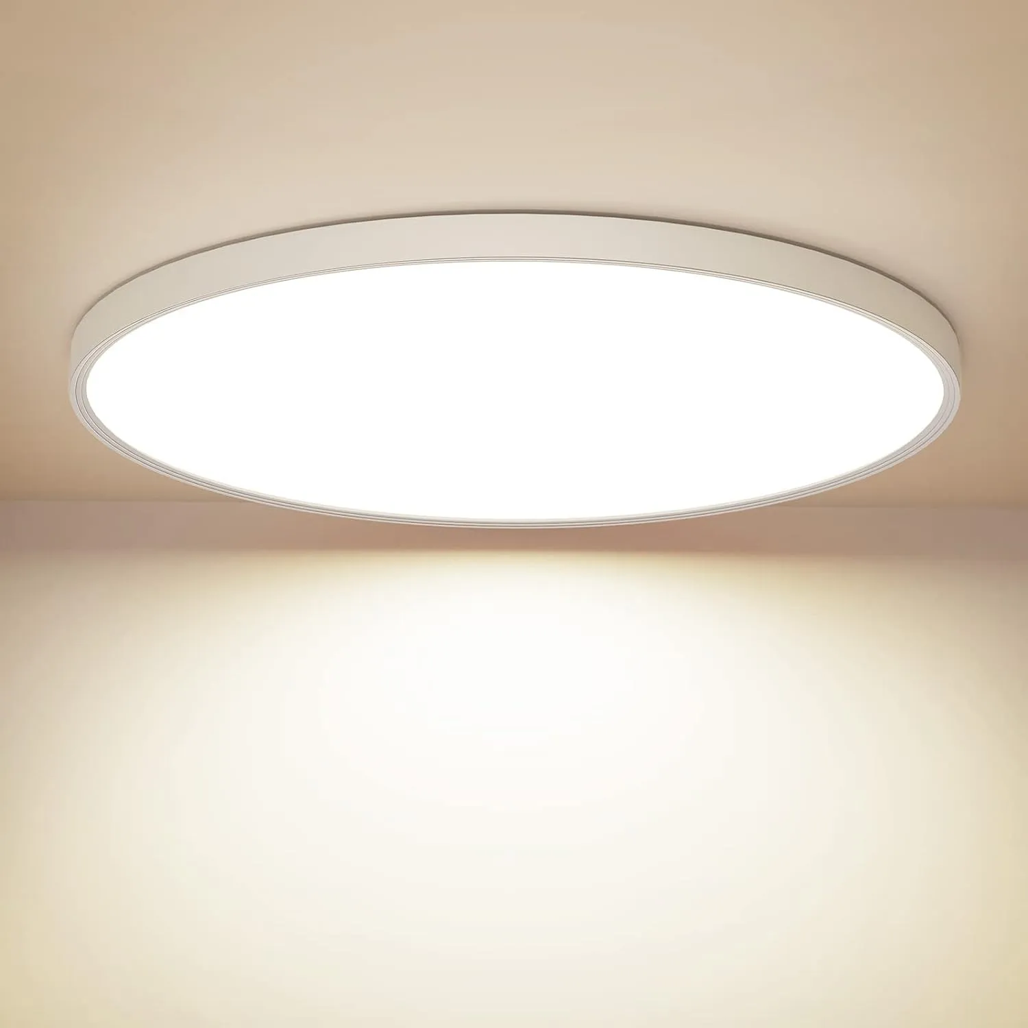 OUILA Deckenlampe LED Deckenleuchte Flach Rund - Ø30CM LED Deckenleuchte 24W 4000K 2400LM IP44 Wasserdicht Neutralweiß …