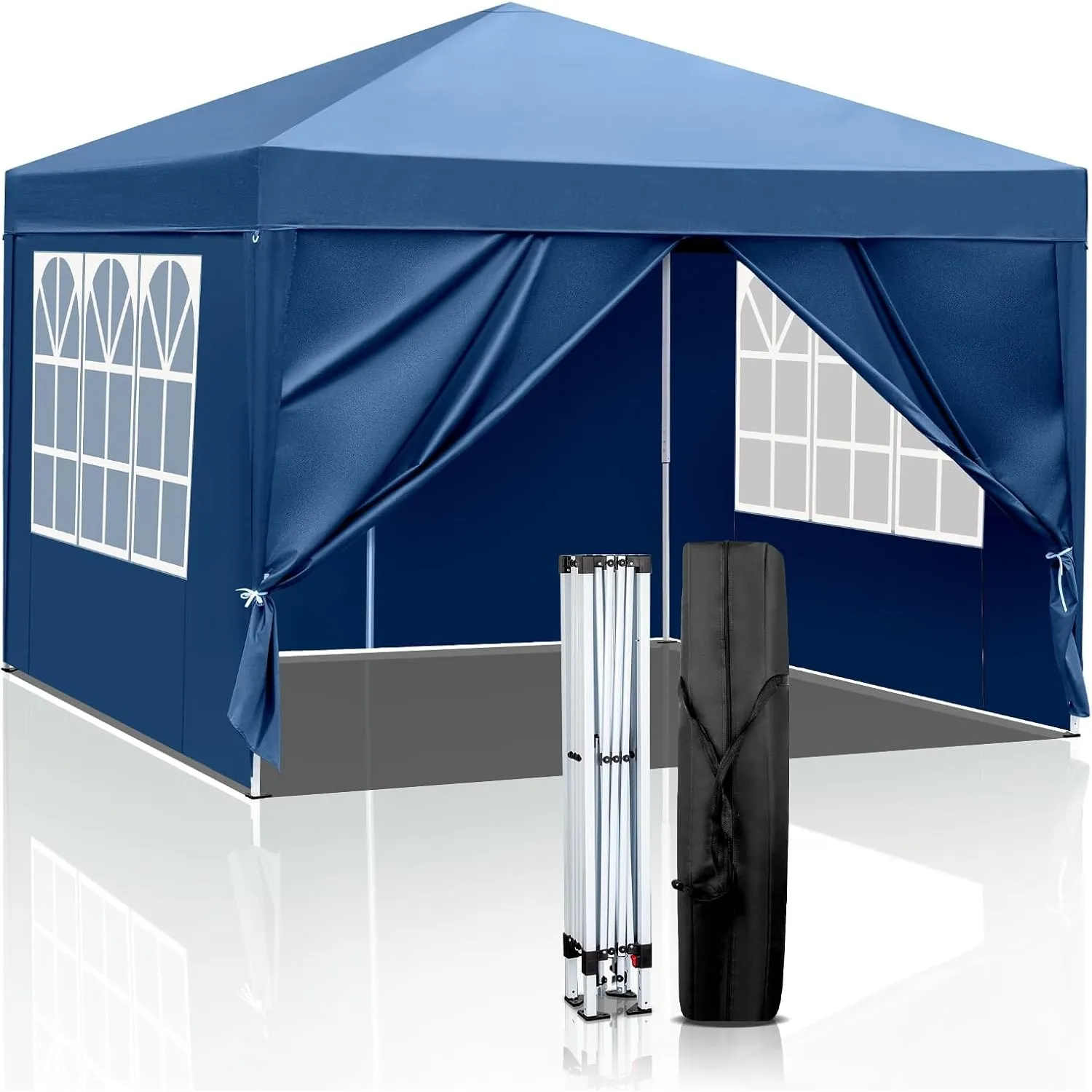 Pavillon 3x3 m,Faltpavillon 420D Oxford,4 Seitenteilen,Blau
