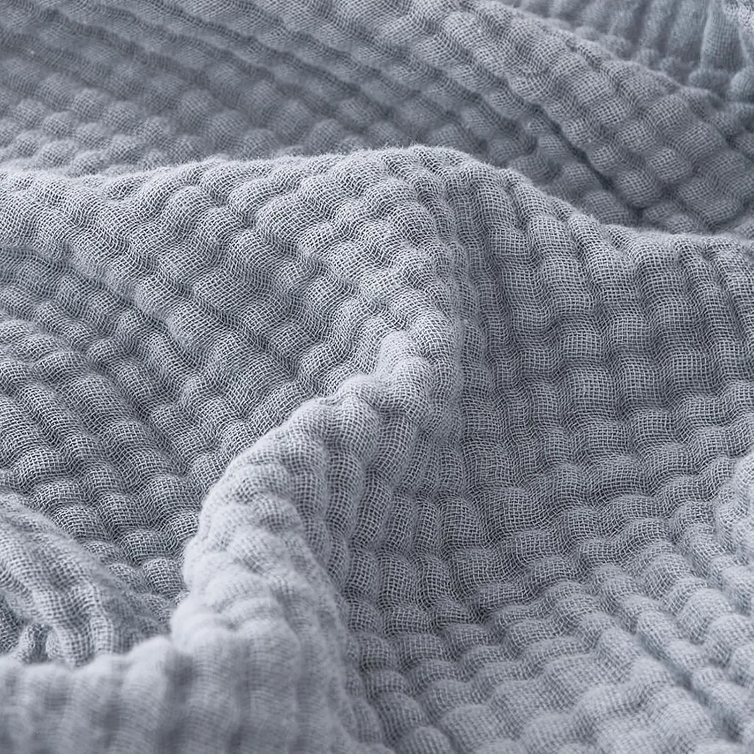 EMME Musselin-Decke 150x200 Baumwolle Oeko-TEX Erwachsene Tagesdecke | Sommer-Überwurf Decken Für Couch Atmungsaktive G…