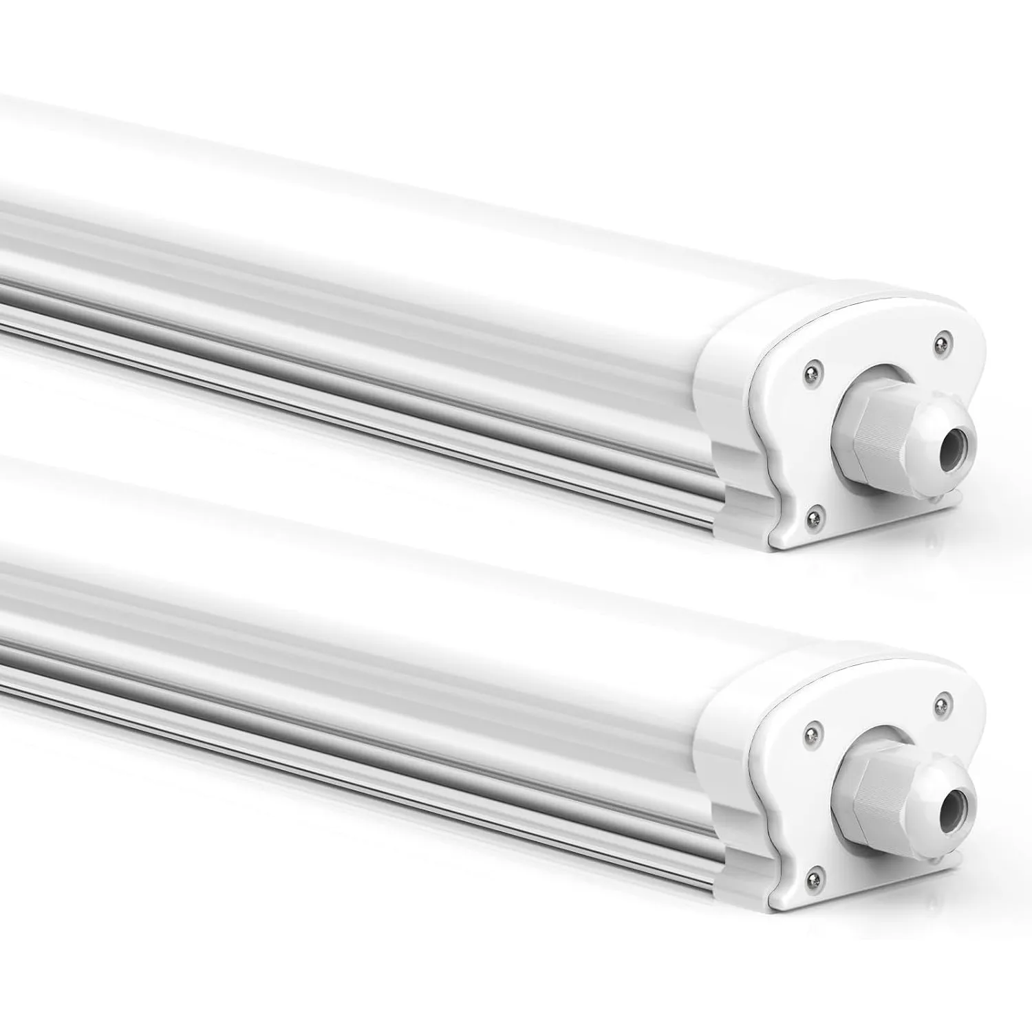 JESLED Feuchtraumleuchte LED Röhre 120CM, 4000K, 30W 5200 Lumen-2er Pack | Verknüpfbar IP65 Feuchtraum Werkstattlampe f…