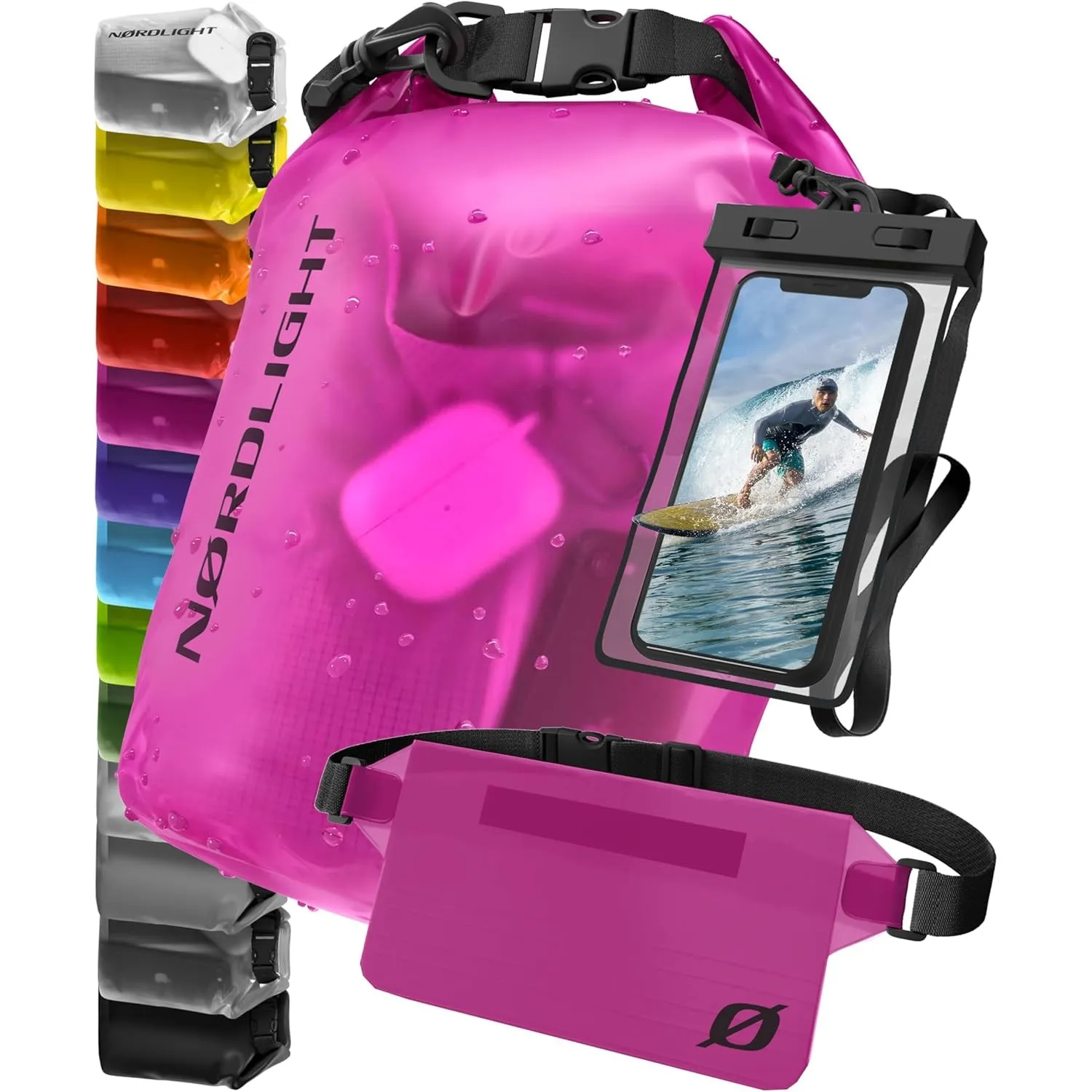 Nordlight Dry Bag wasserdichte Tasche - 2l 5l 10l 15l 20l 30l Liter | Wasserfester Packsack Seesack Beutel Waterproof D…