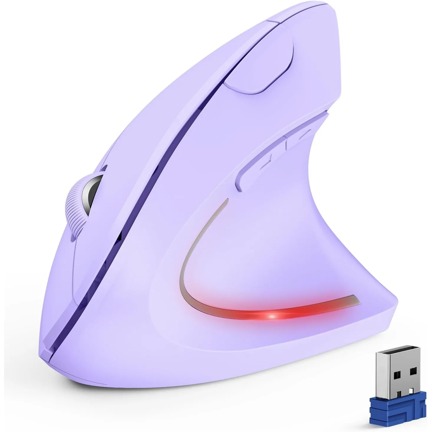 TECKNET Ergonomische Maus, Kabellose Bluetooth Vertikale Maus(BT 5.0+BT 3.0+2.4G), 6 Einstellstufen bis 4800 DPI, Optis…