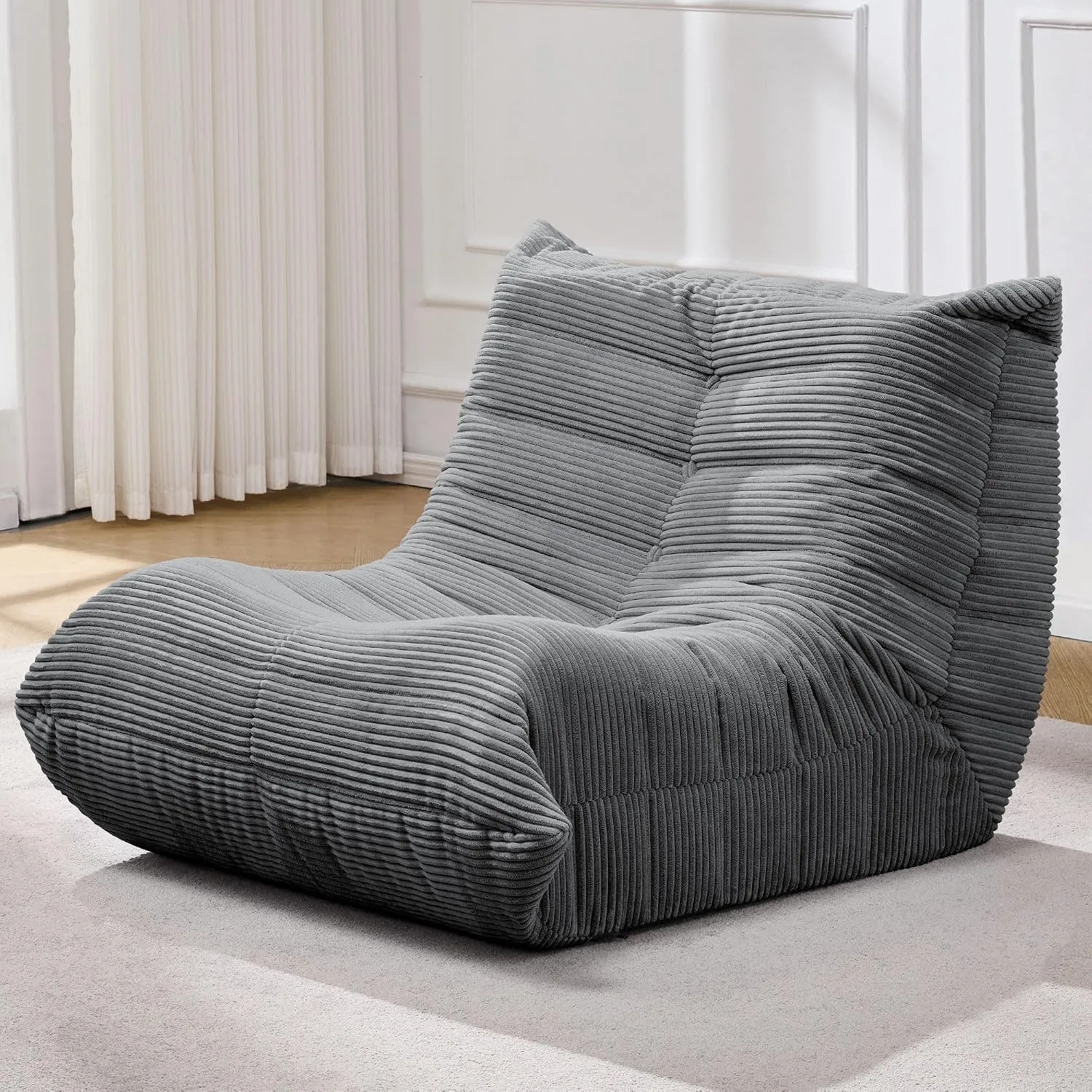 Hobestluk Sitzsack für Erwachsene, Memory-Schaum-Füllung, Kunstfell-Bezug, Bodensofa für Wohnzimmer, Schlafzimmer & Bür…