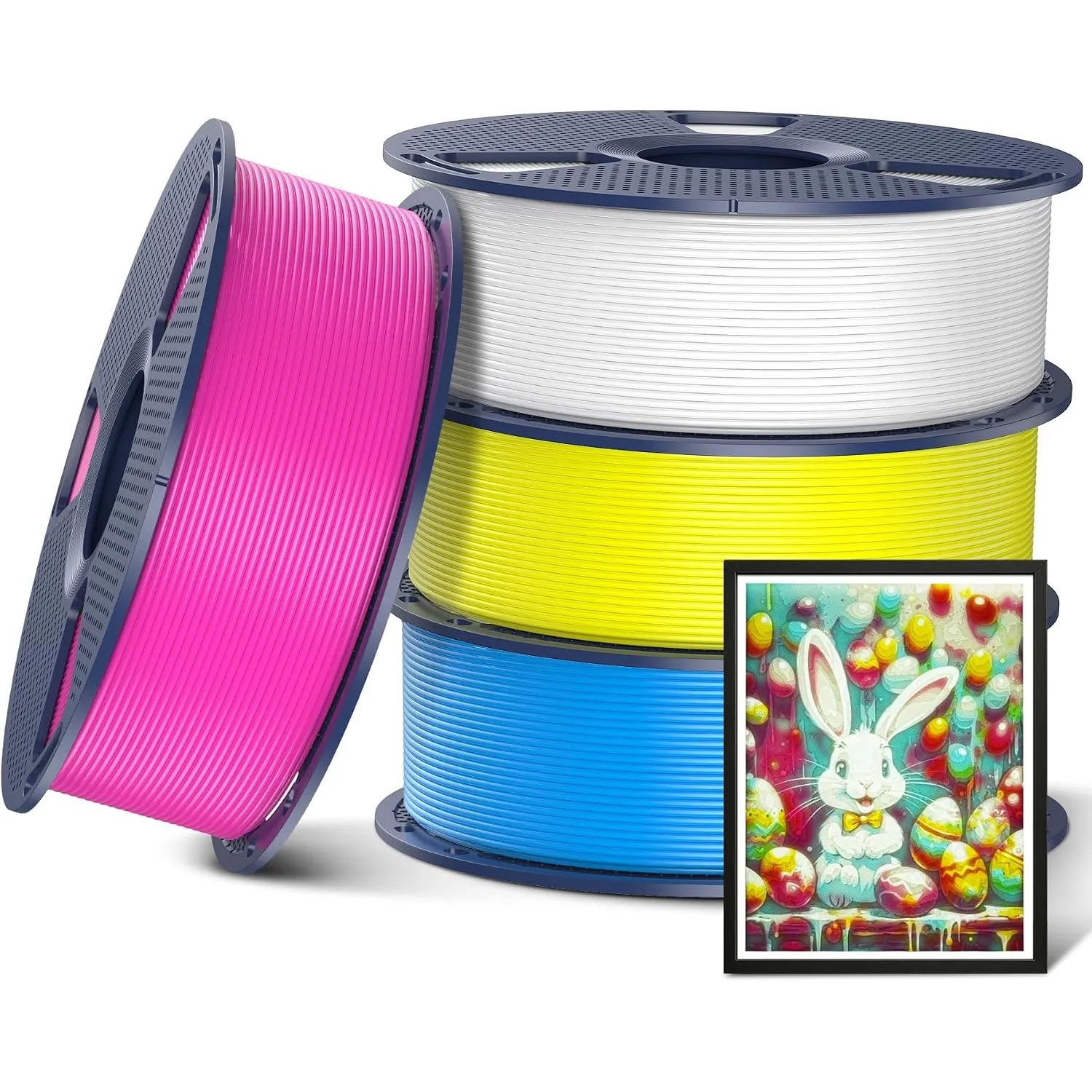 SUNLU CMYK Lithophan PLA+ Filament 4KG, PLA Plus 3D Drucker Filament 1.75mm
