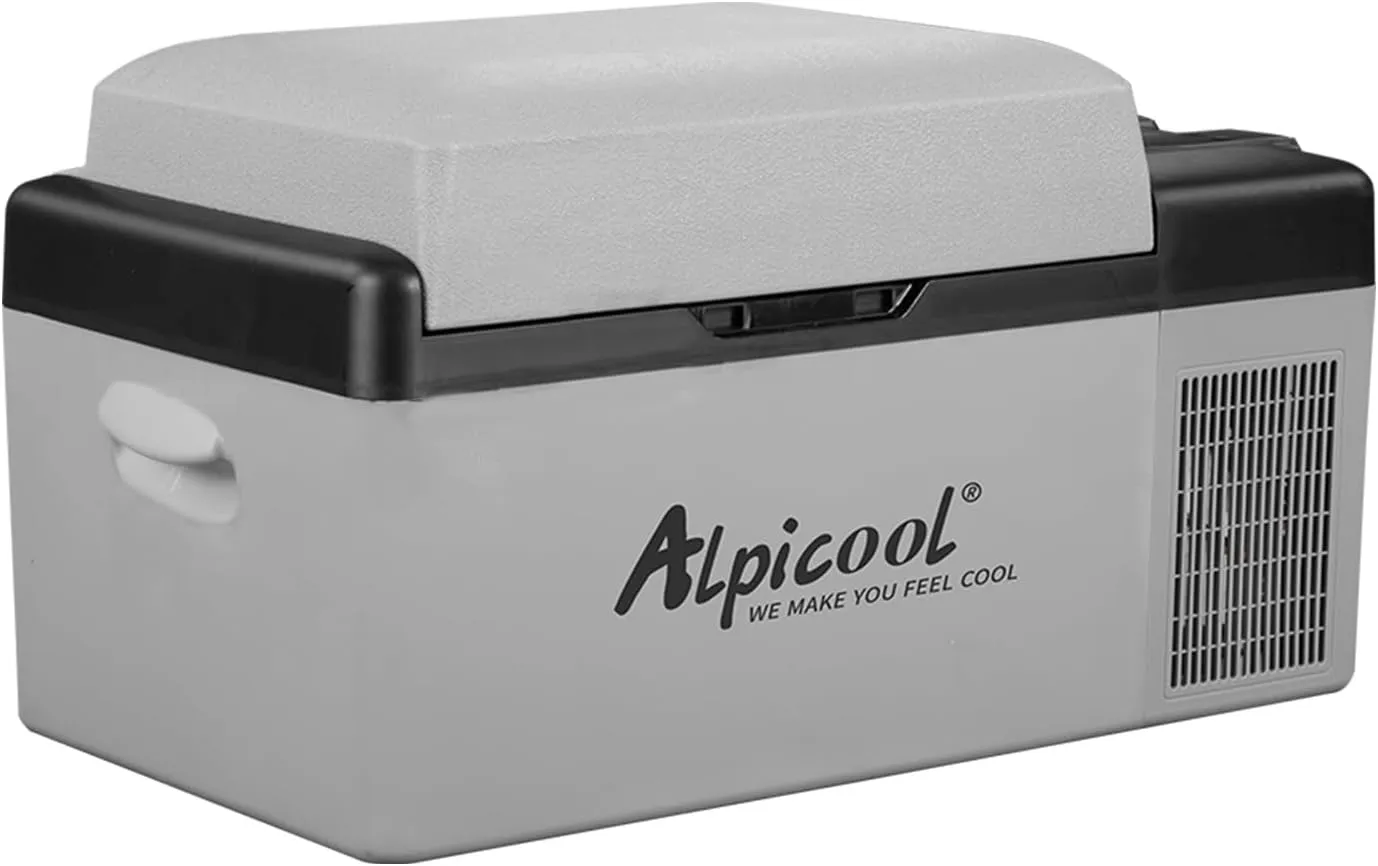 Alpicool EC20 20L Compressor Cool Box 12 V Mini Fridge Electric Camping Freezer Box Small Portable for Car, Truck, Boat…
