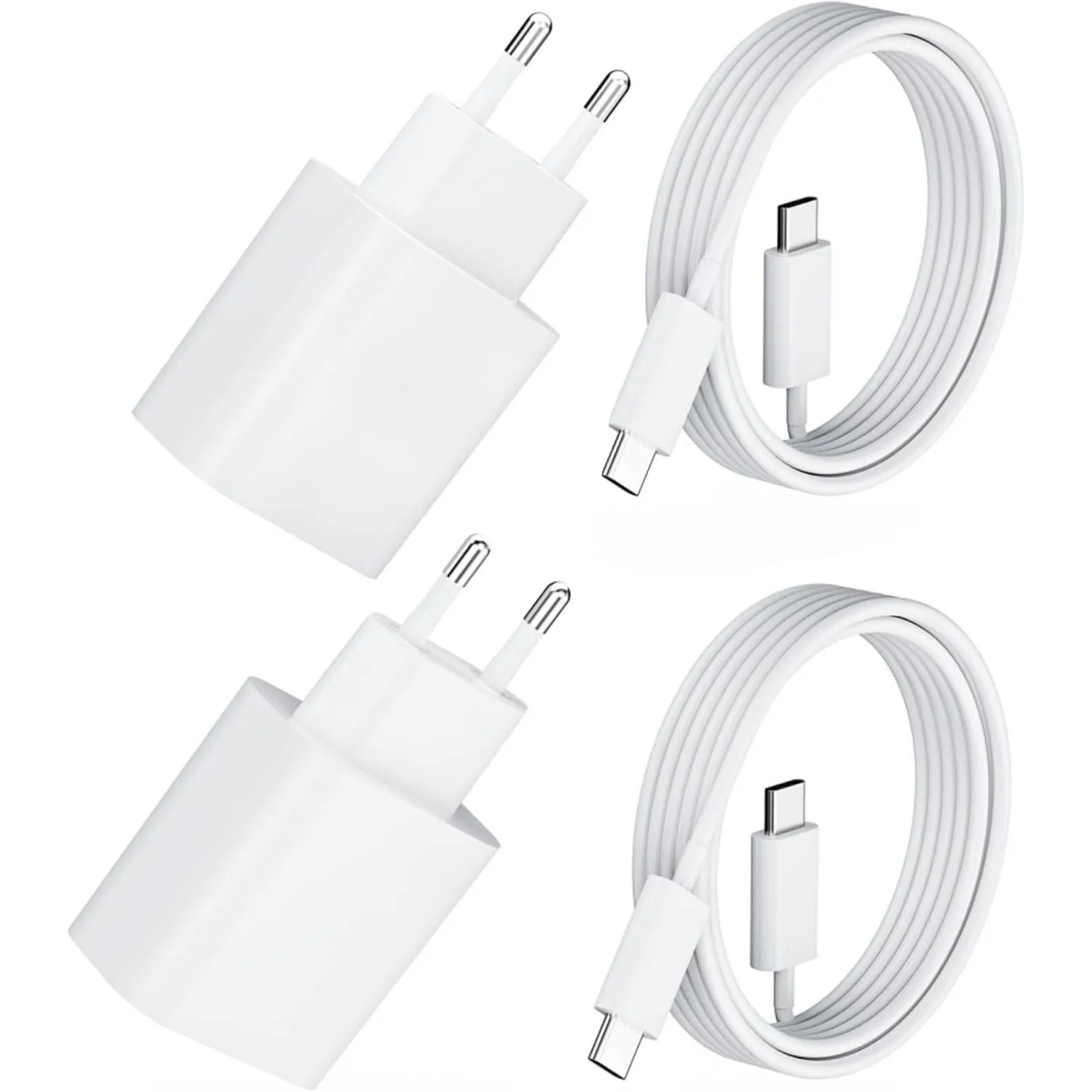 2 Pack 20W USB C Schnellladegerät PD 3.0 für iPhone & iPad + 2m USB-C Schnellladekabel –Handy Ladegerät& Ladekabel für …