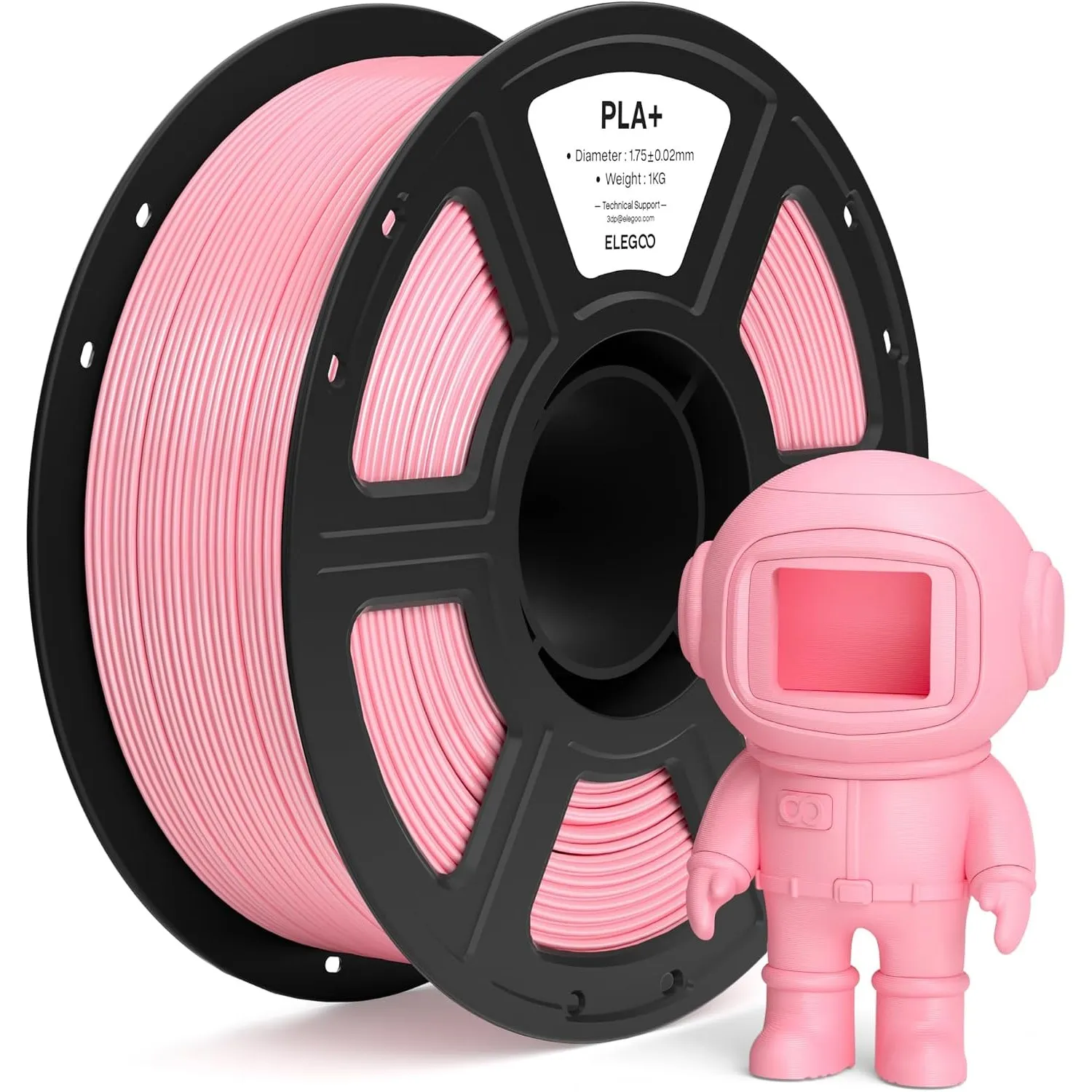 ELEGOO PLA+ Filament 1.75mm Rosa 1kg, 3D Drucker Filament