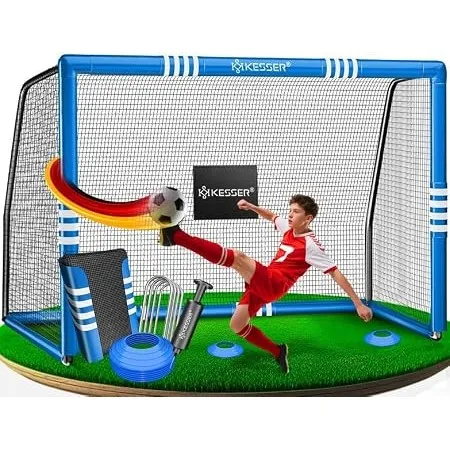 KESSER® Fußballtor für Garten Robustes Outdoor Training Schusstraining UV-beständigem Netz, Stahlrahmen mit Polsterung,…